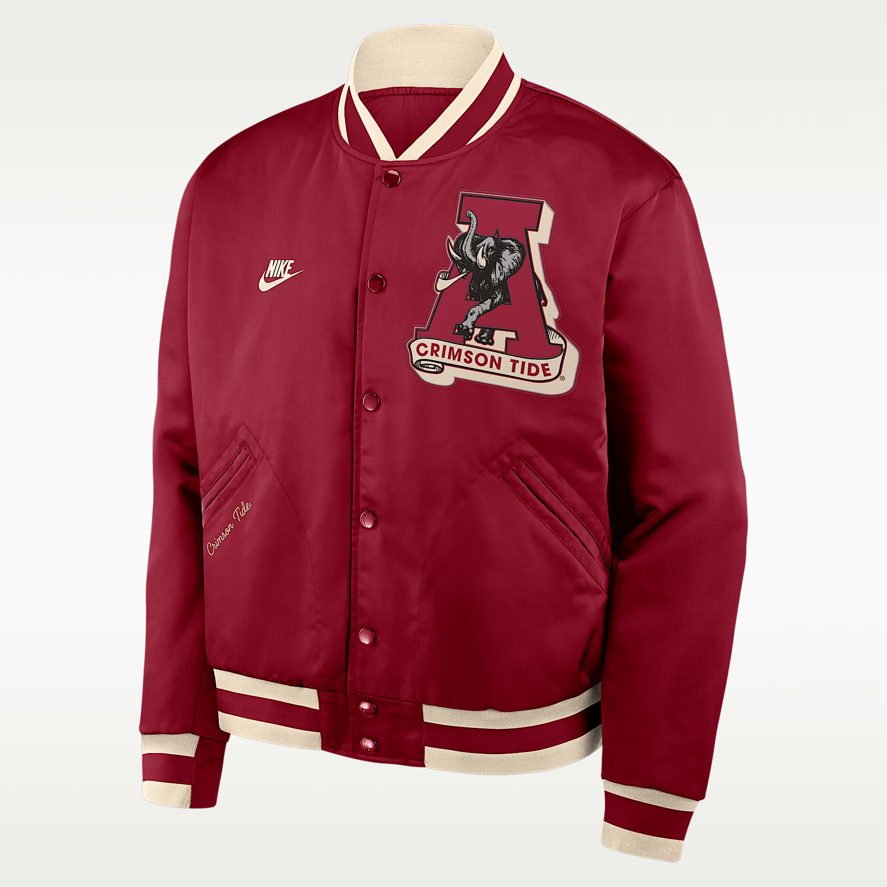 Alabama Legacy Men's Nike College Full-Snap Bomber Jacket