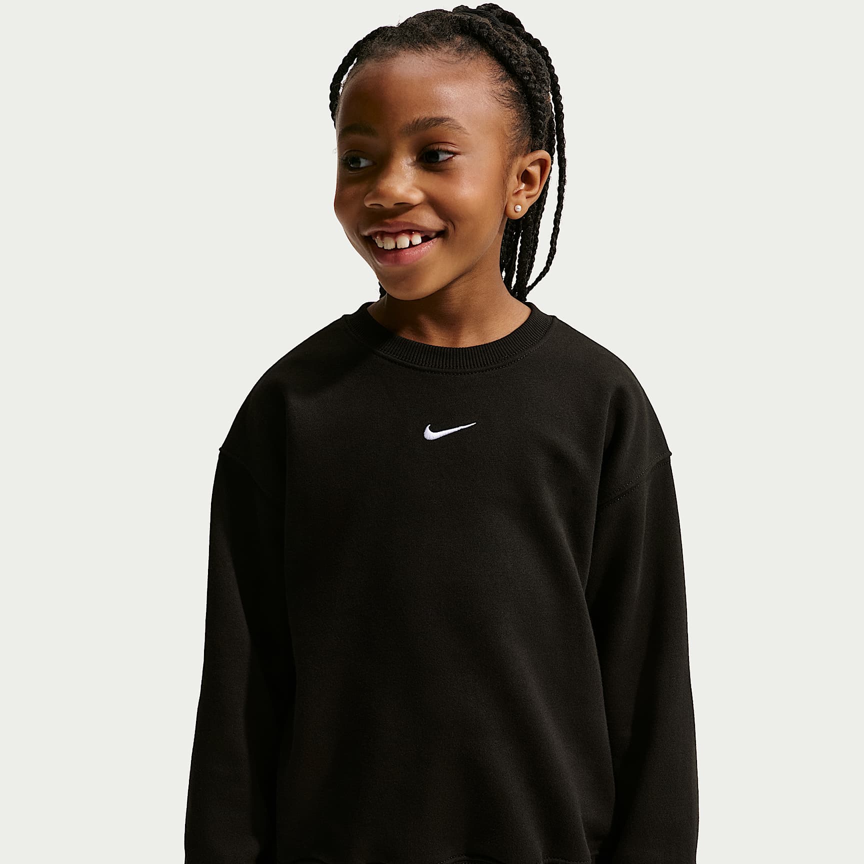 Nike Sportswear Little Kids' Studio Fleece Oversized Crew