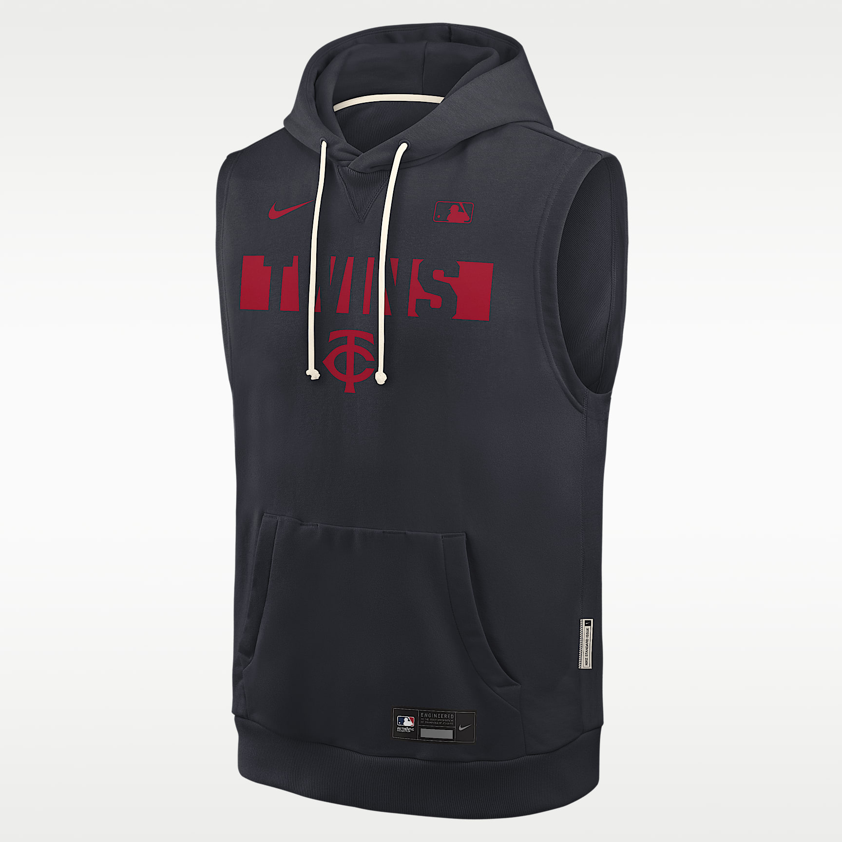 Minnesota Twins Authentic Collection Standard Issue Men's Nike Dri-FIT MLB Sleeveless Pullover Hoodie
