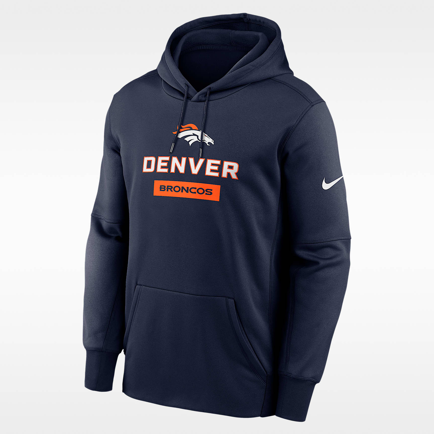 Denver Broncos Toss Sweep Men’s Nike Therma NFL Pullover Hoodie