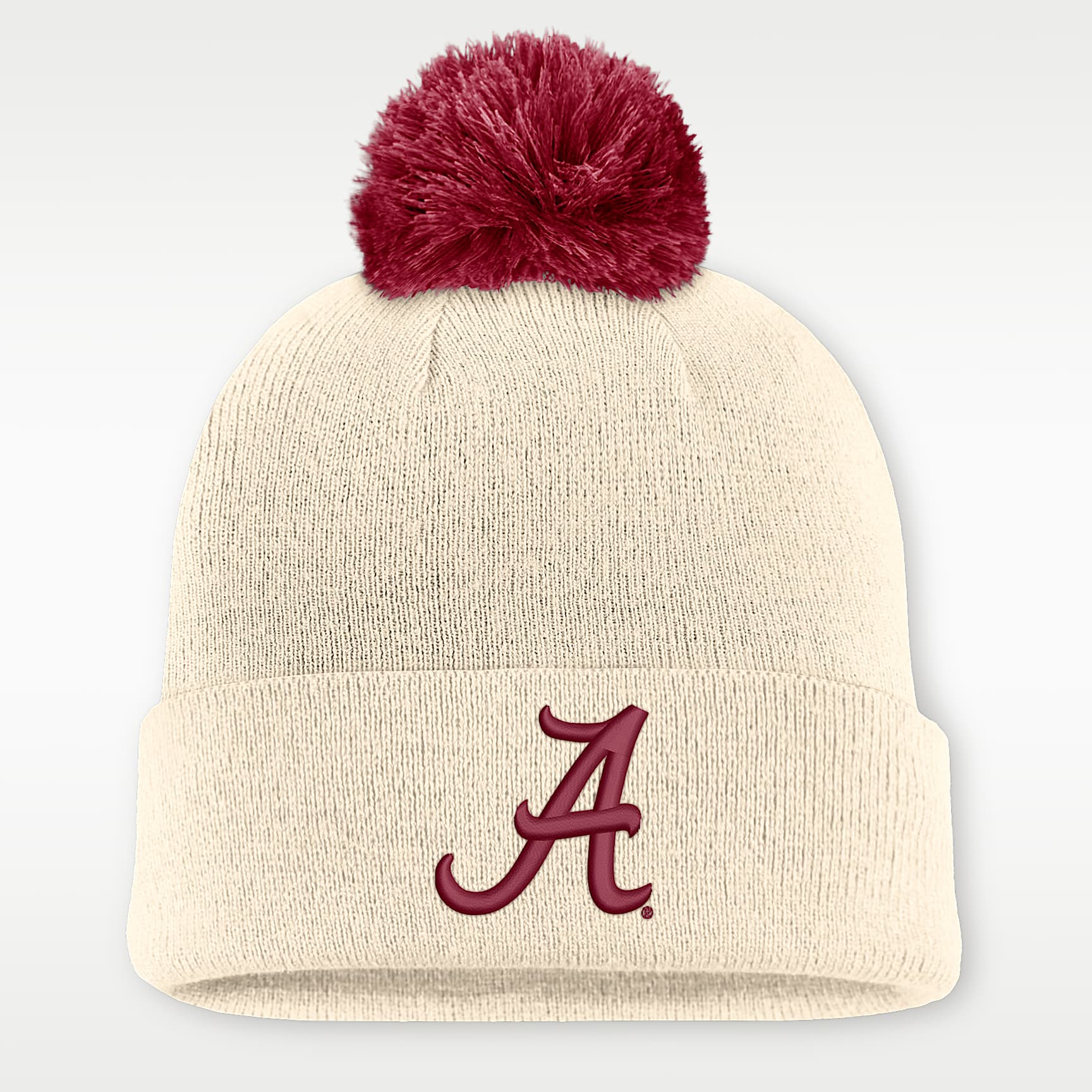 Alabama Campus Prep Script Men's Nike College Cuffed Pom Beanie