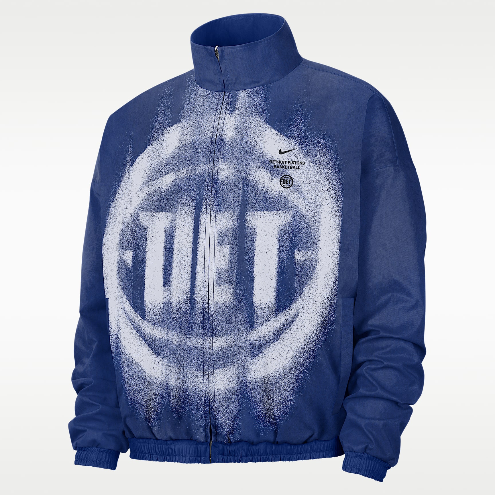 Chamarra de básquetbol para hombre de tejido Woven Detroit Pistons Standard Issue
