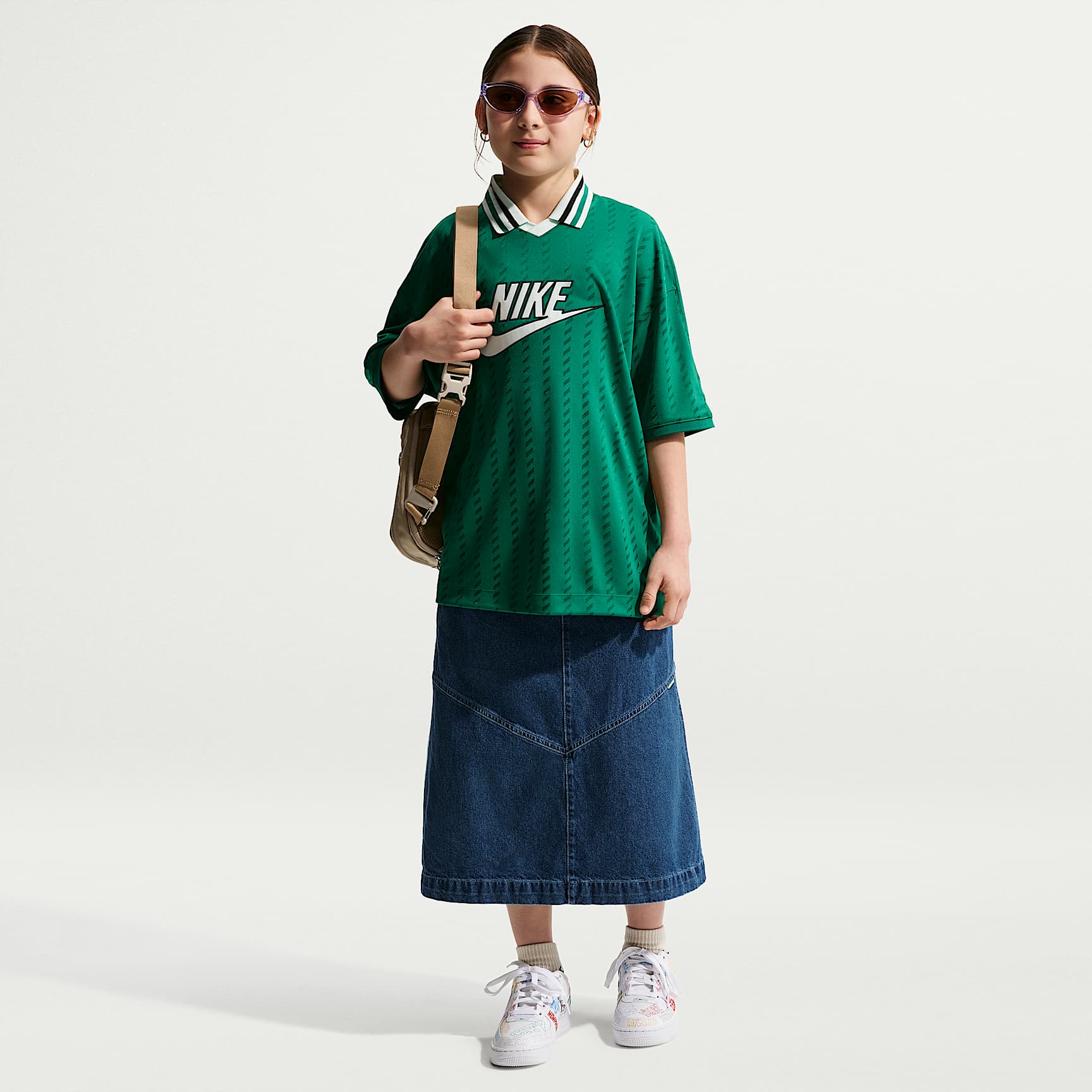 Nike Sportswear Older Kids' Denim Midi Skirt