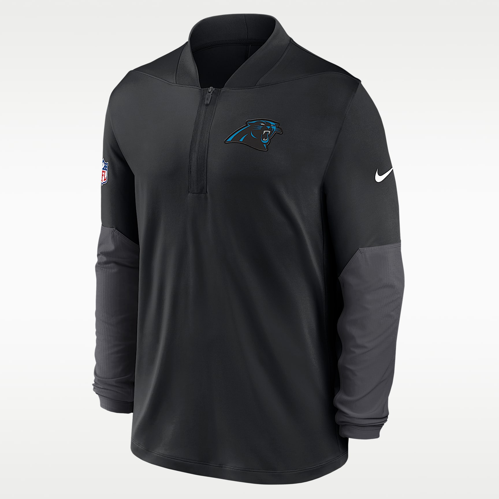 Carolina Panthers Feel The Pressure Men's Nike Dri-FIT NFL 1/2-Zip Top