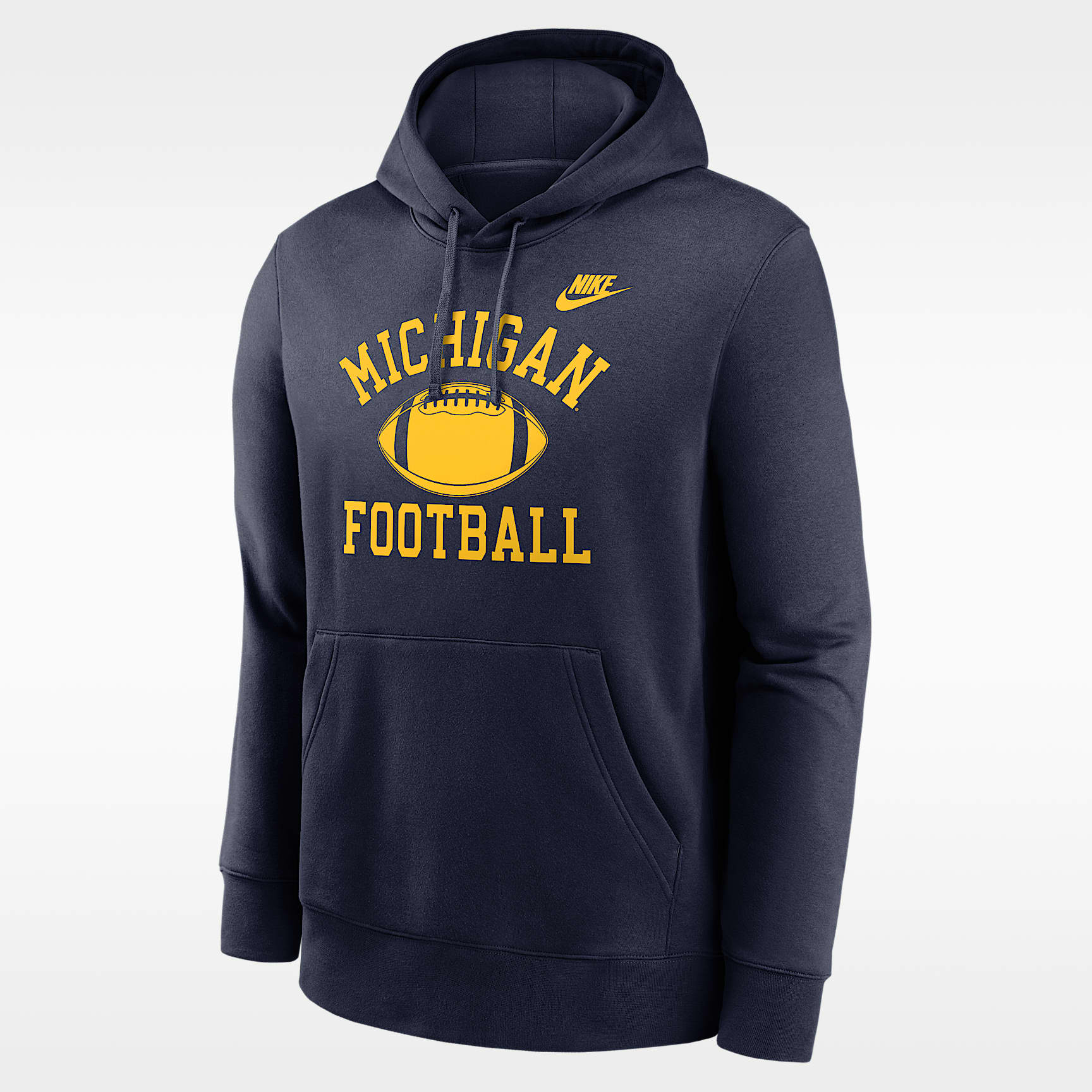 Sudadera con gorro sin cierre universitaria Nike para hombre Michigan Legacy Club Football Icon