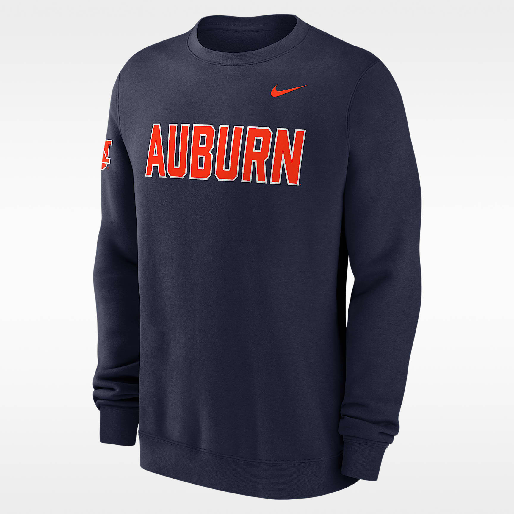 Sudadera de cuello redondo sin cierre universitaria Nike para hombre Auburn Sideline Club