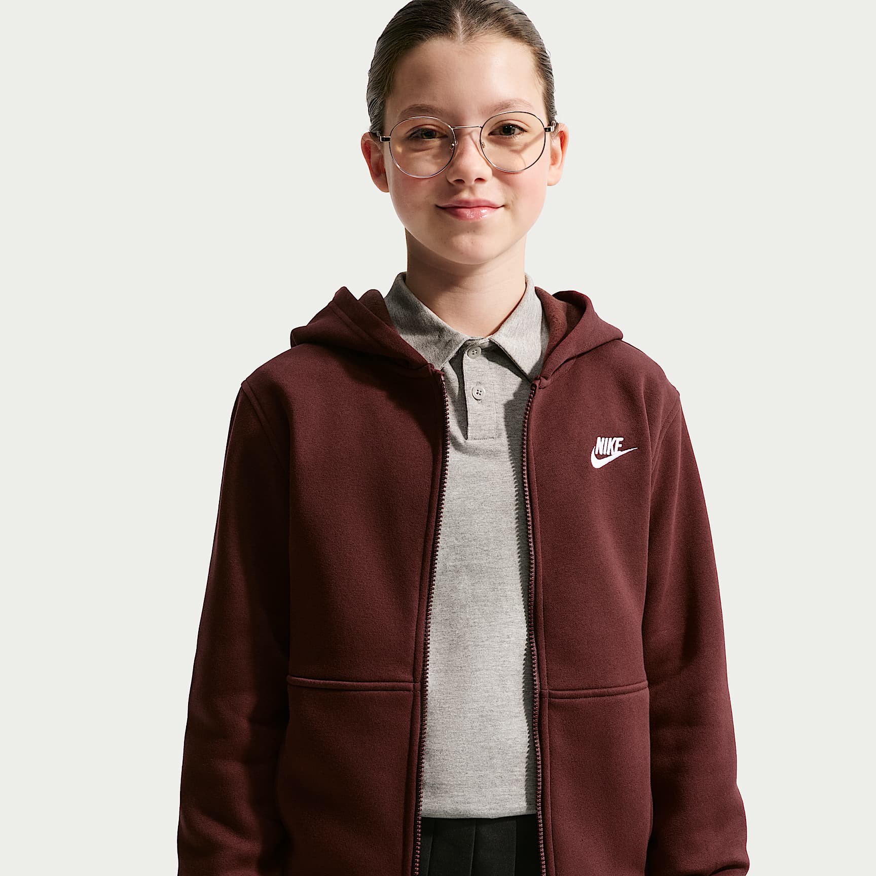Nike Sportswear Club Big Kids' Fleece Full-Zip Hoodie
