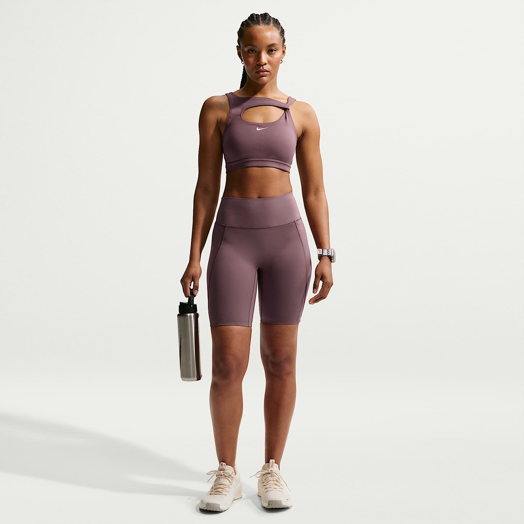 Nike Universa Women's High-Waisted 8" Biker Shorts with No Front Seam