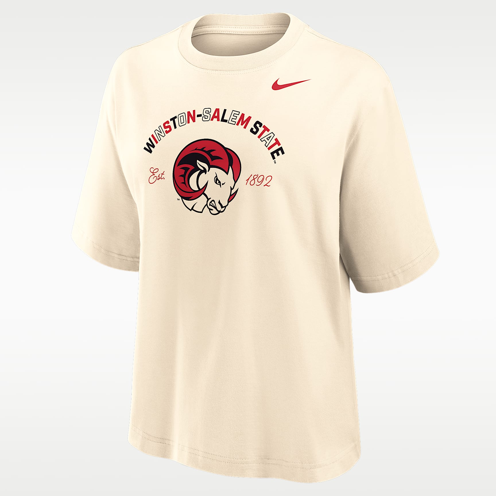 Nike College (Winston-Salem State University) Women's Boxy Cotton T-Shirt