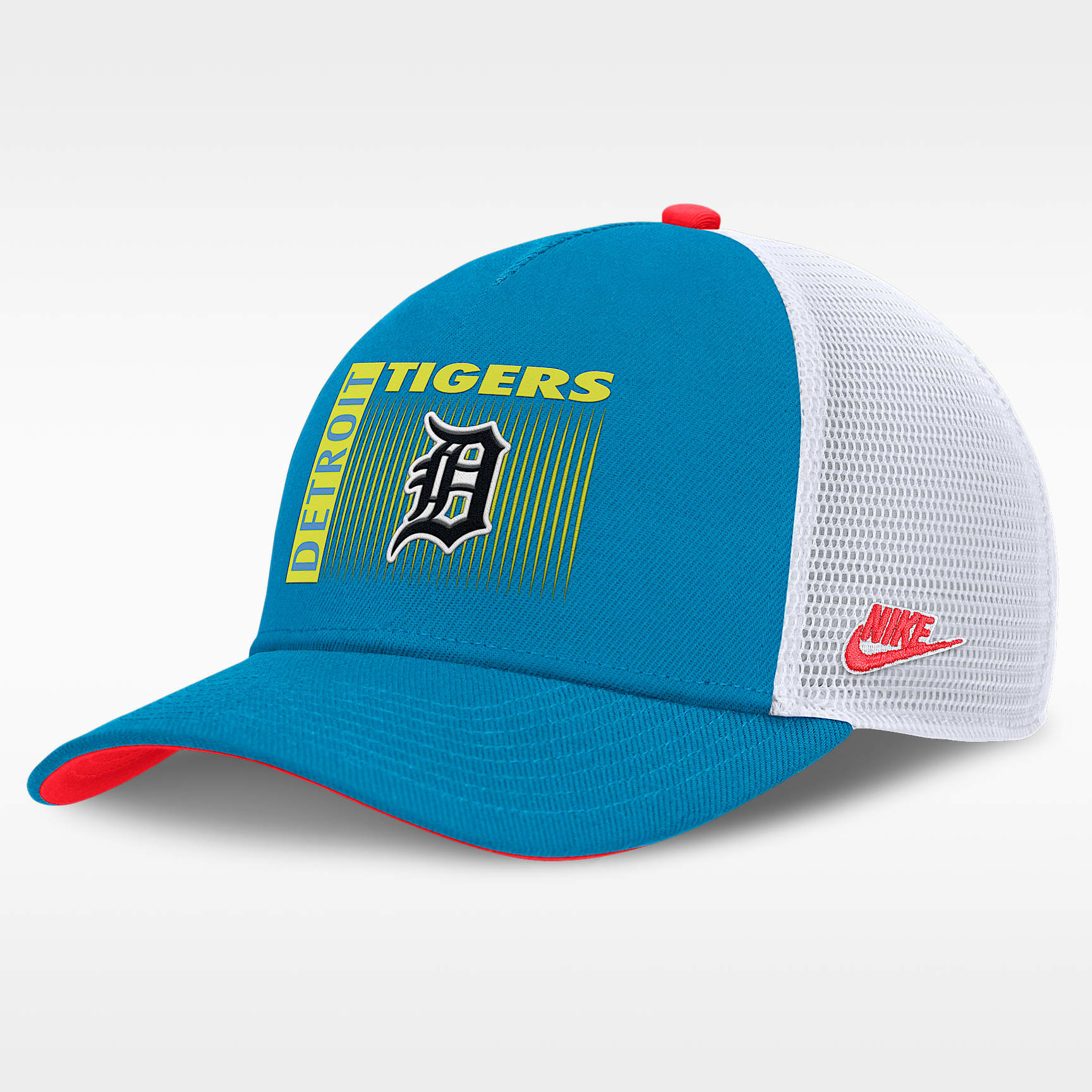 Detroit Tigers Neon 90s Rise Men's Nike Dri-FIT MLB Trucker Adjustable Hat