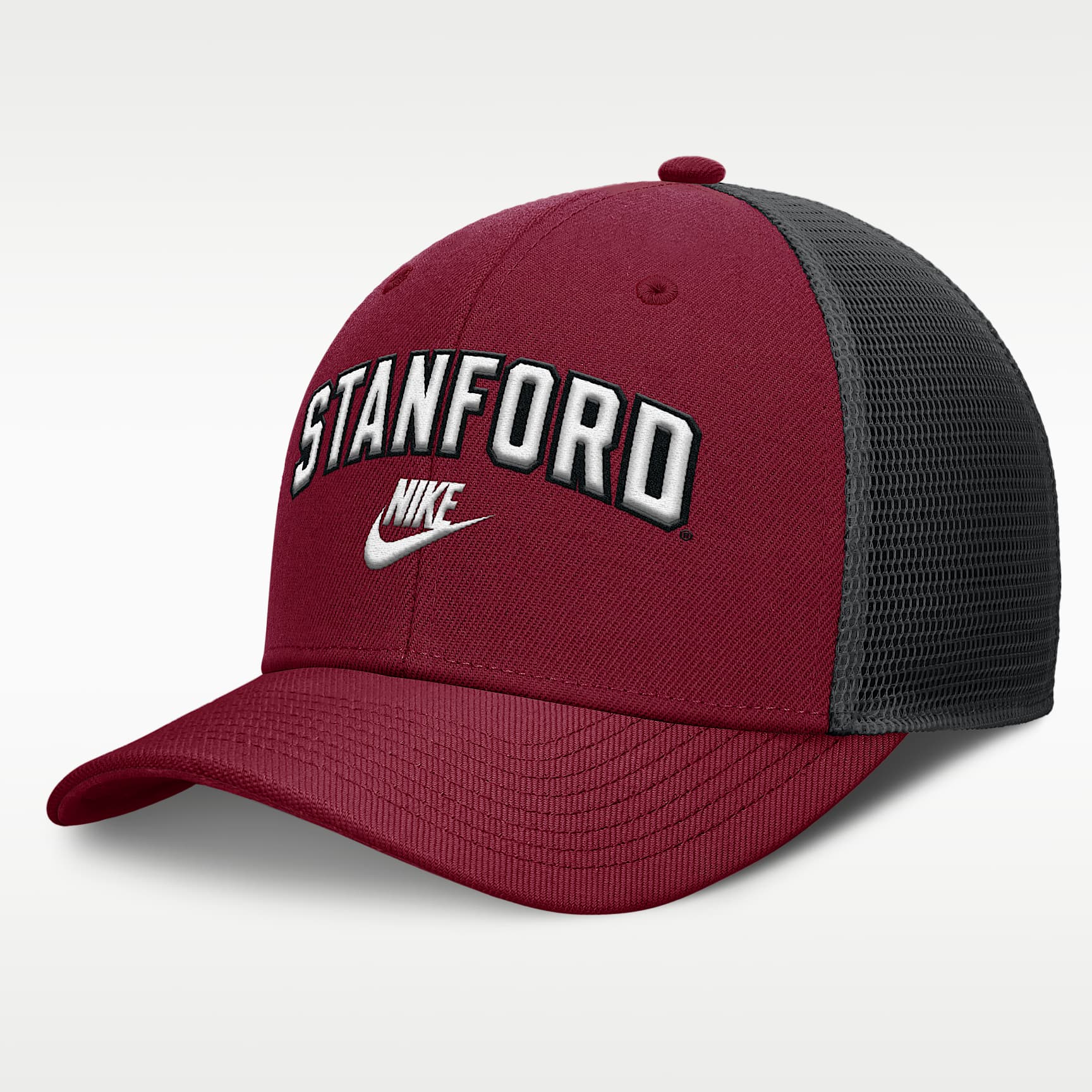Gorra de rejilla universitaria Nike Dri-FIT ajustable para hombre Stanford Legacy Arch Rise