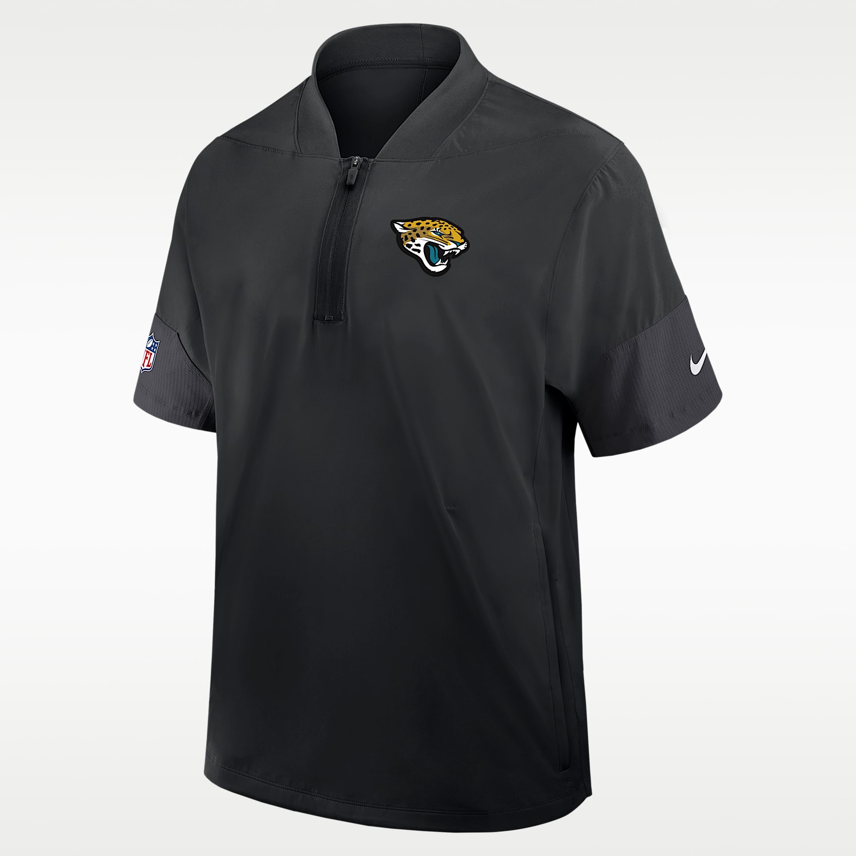 Jacksonville Jaguars Sideline Coach Men's Nike NFL 1/2-Zip Short-Sleeve Jacket
