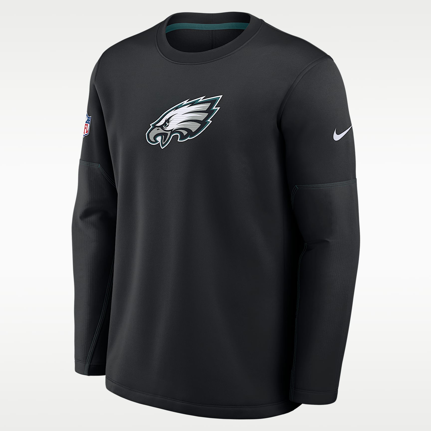 Playera de manga larga Nike Therma-FIT de la NFL para hombre Philadelphia Eagles Sideline Coaches