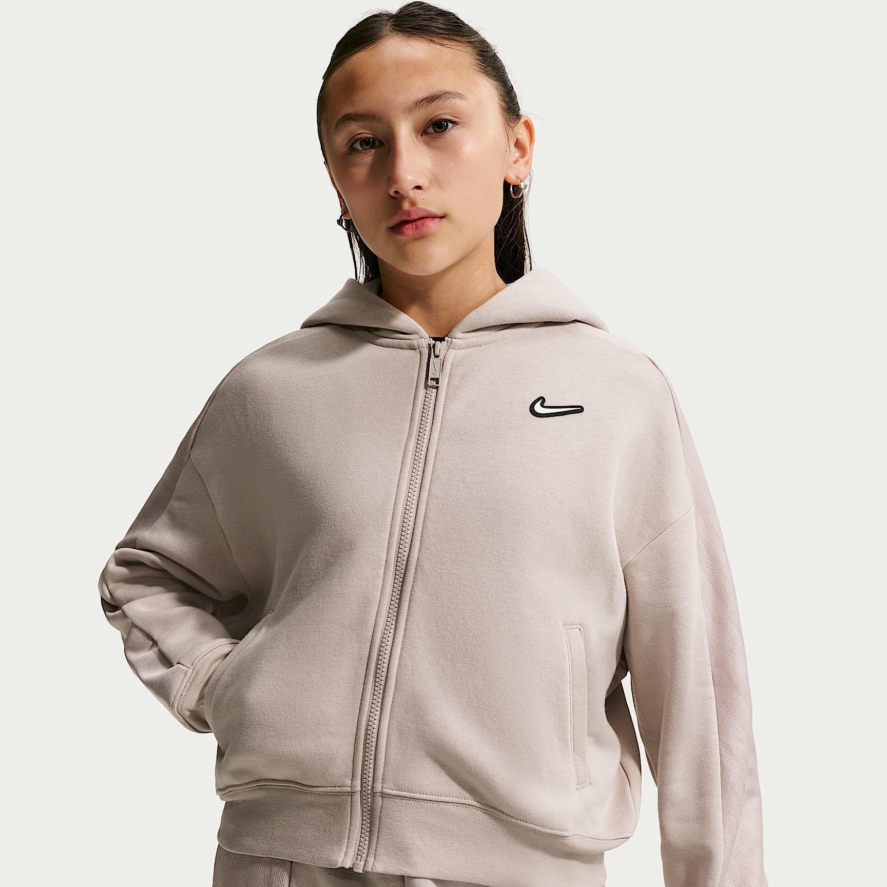 Haut de danse à manches longues Nike Sportswear Club Fleece pour ado (fille)