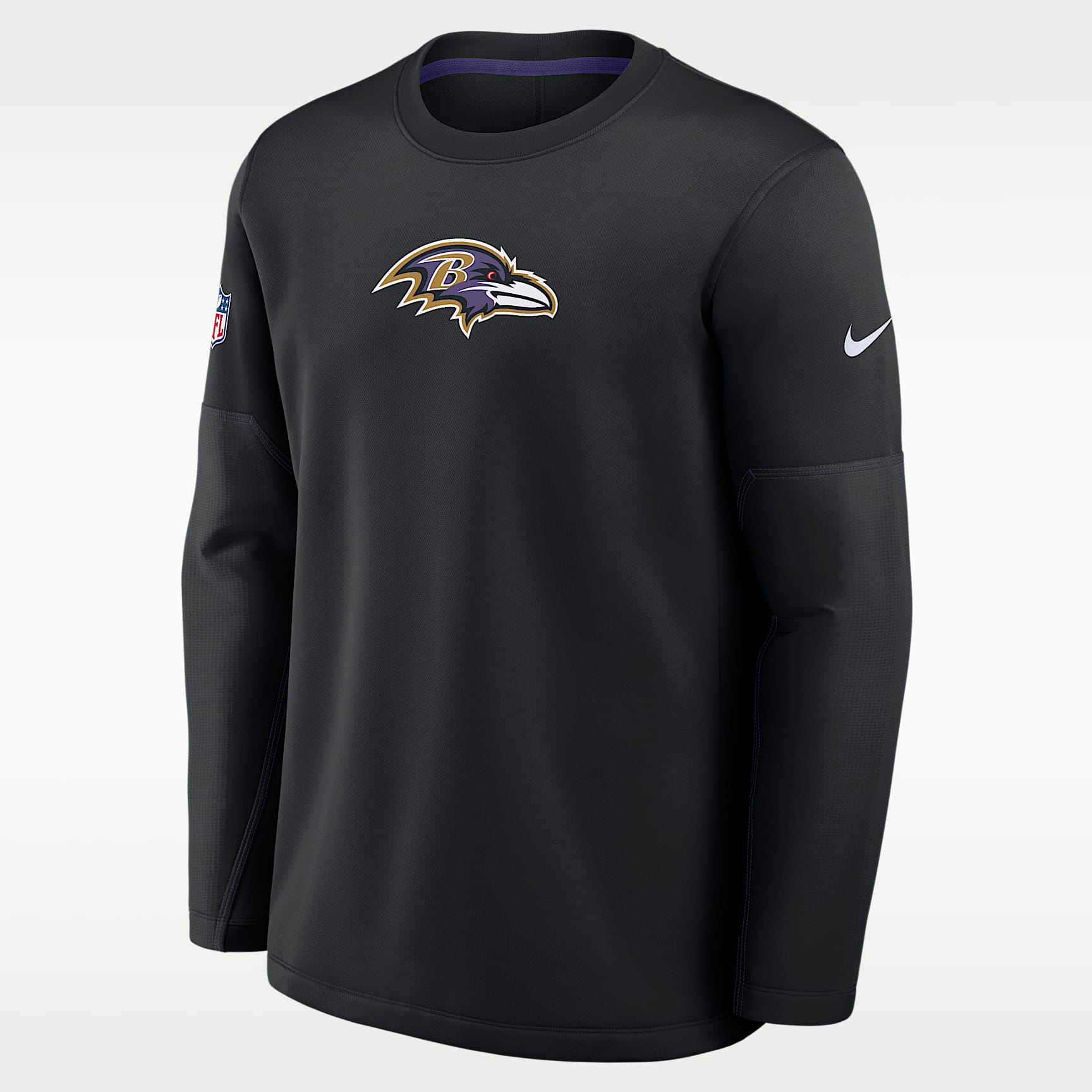 Baltimore Ravens Sideline Coaches Men's Nike Therma-FIT NFL Long-Sleeve T-Shirt