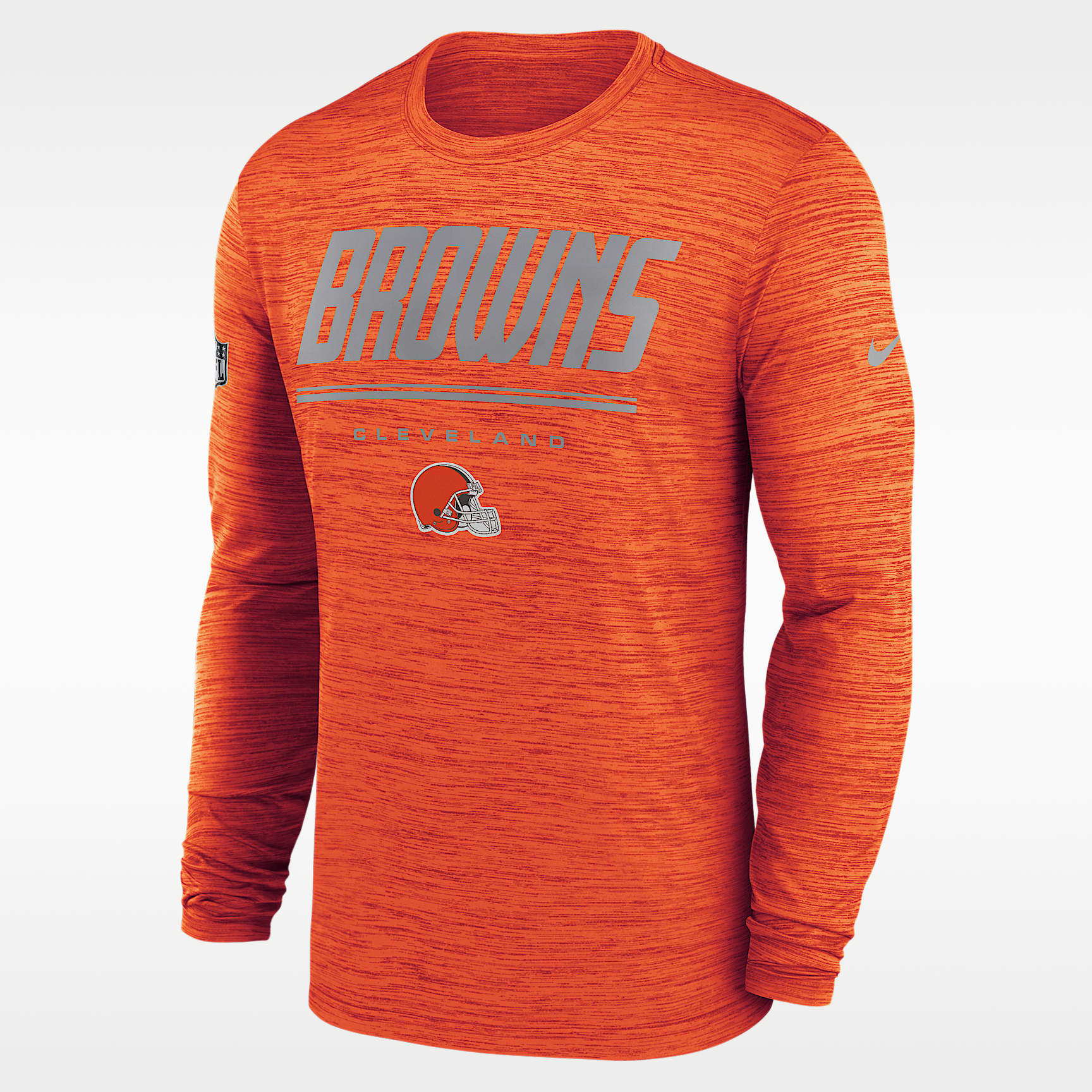 Cleveland Browns Sideline Team Issue Velocity Men's Nike Dri-FIT NFL Long-Sleeve T-Shirt