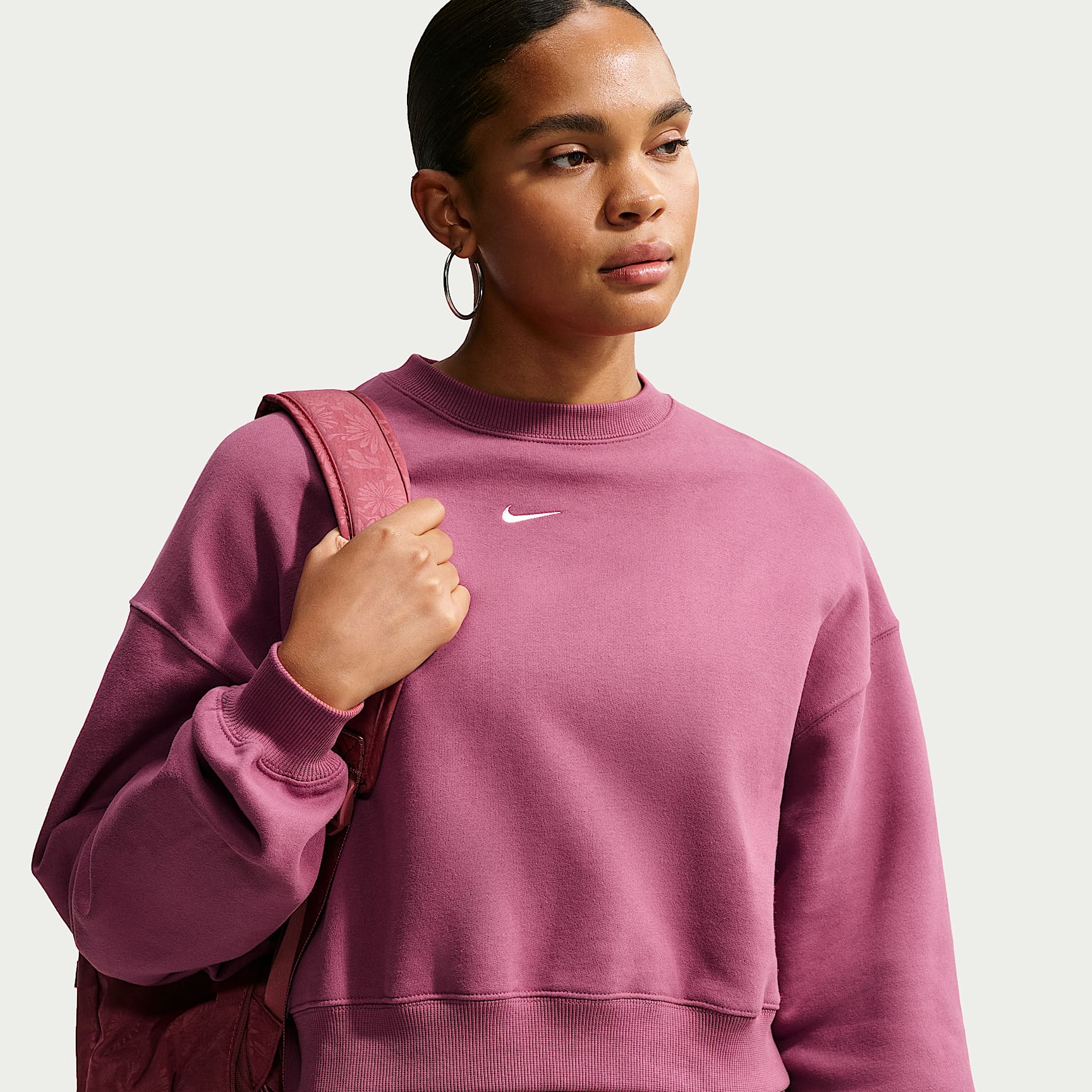 Nike Studio Fleece Medium Weight Women's Oversized Cropped Crew