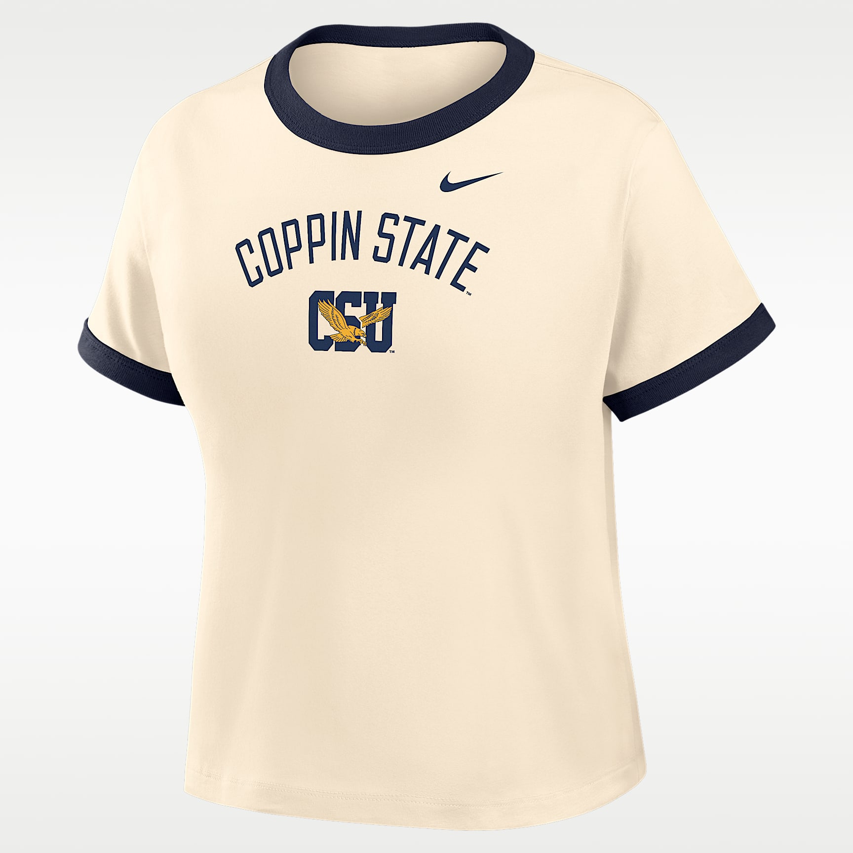 Nike College (Coppin State University) Women's Cropped Ringer T-Shirt