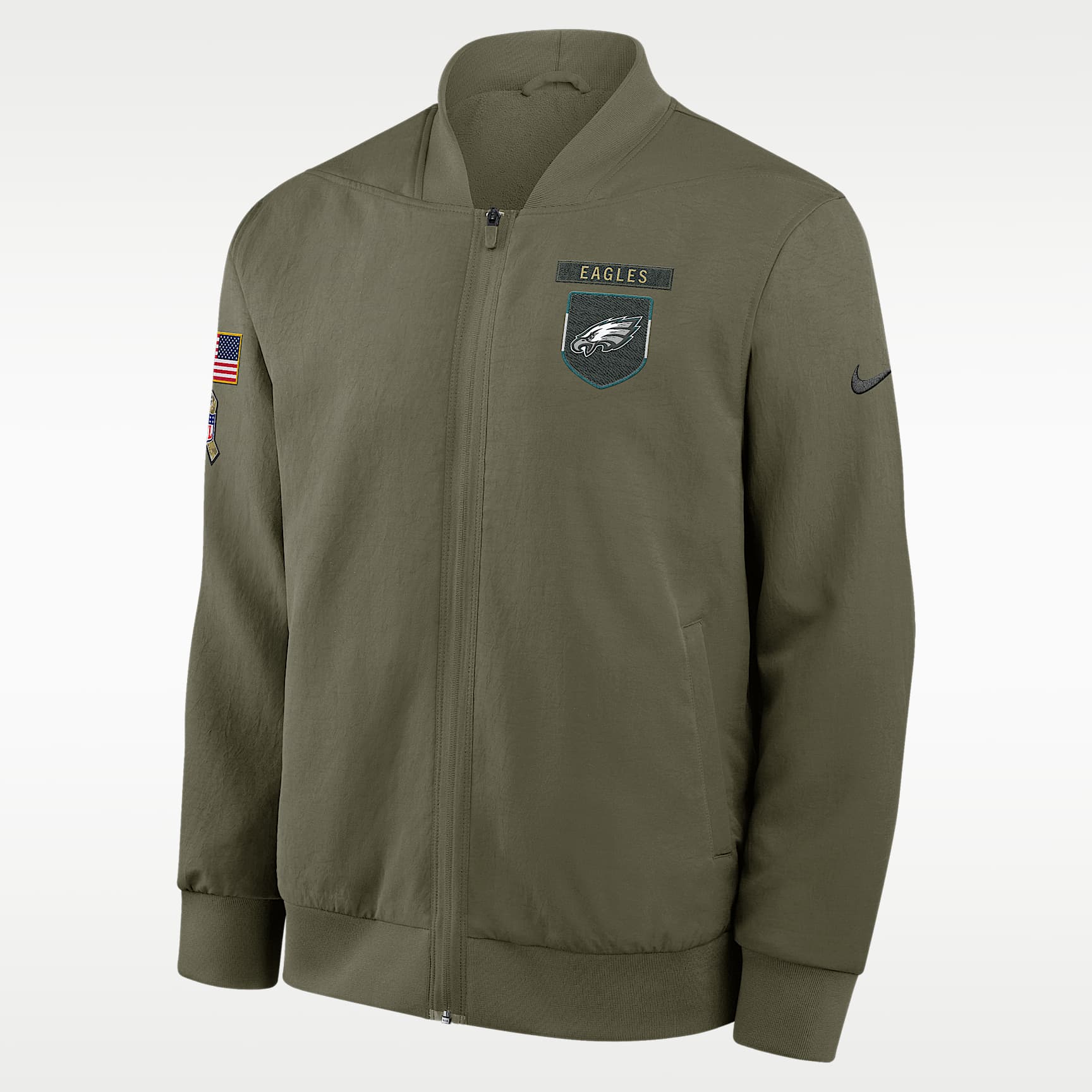 Philadelphia Eagles Salute to Service Sideline Men's Nike NFL Full-Zip Bomber Jacket