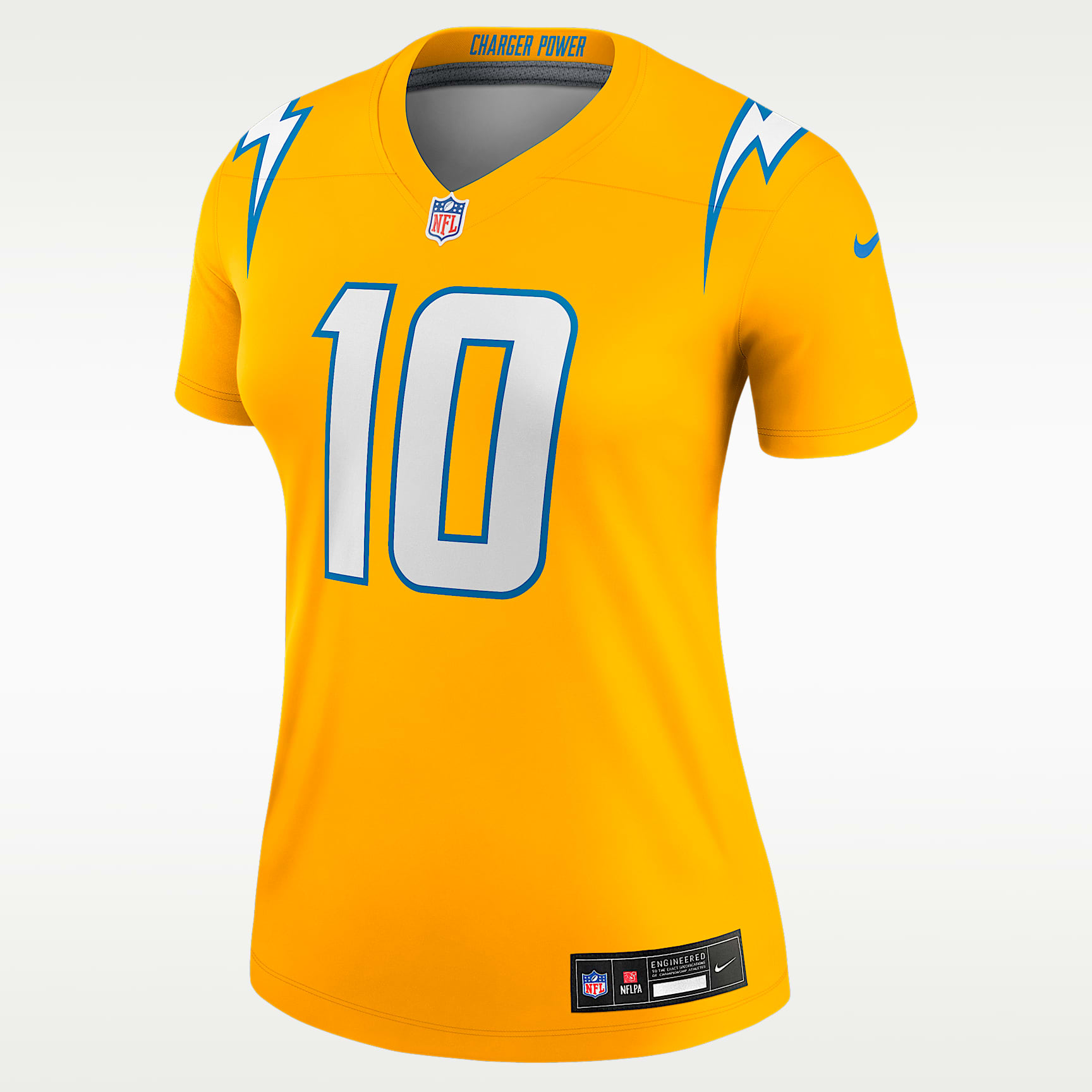 Jersey Nike Dri-FIT de la NFL Legend para mujer Justin Herbert Los Angeles Chargers