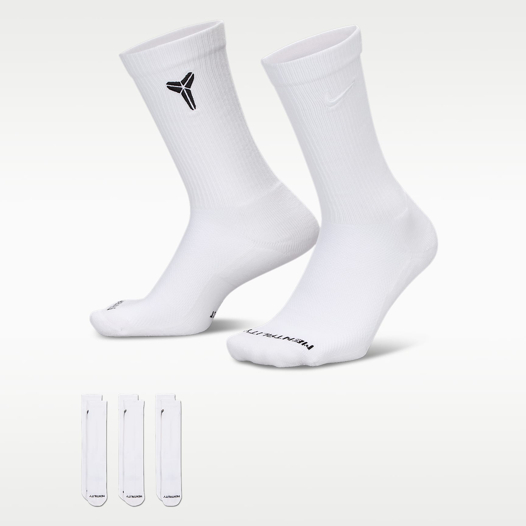 Nike エブリデイ エレベーテッド "Kobe" クルーソックス (3足)