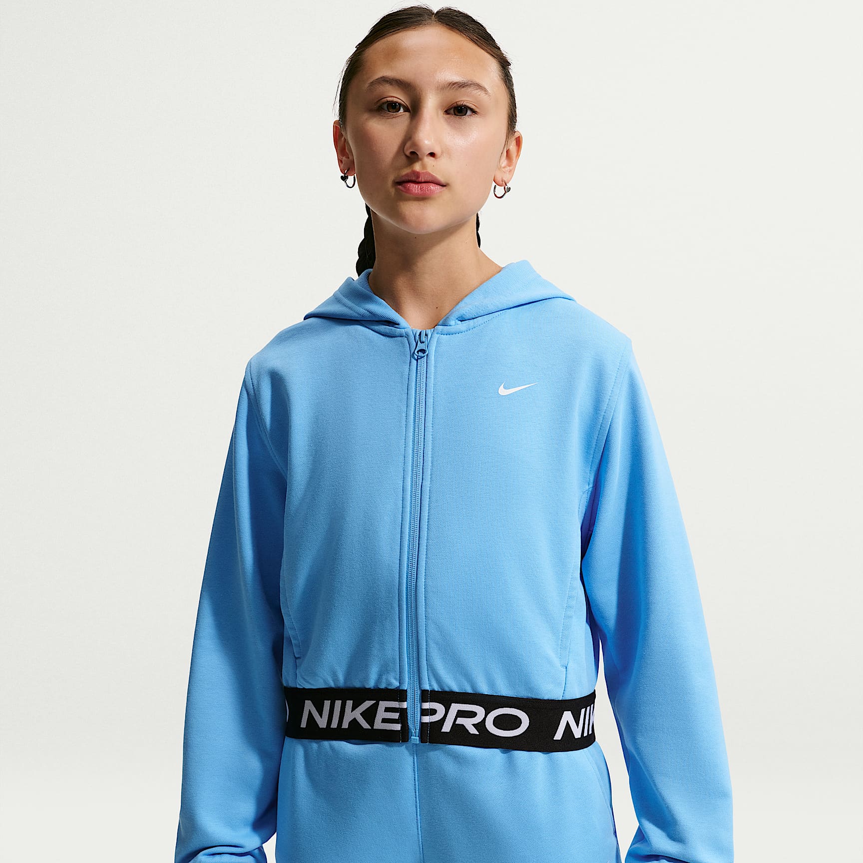 Nike Pro Fleece Big Kids' (Girls') Dri-FIT Full-Zip Hoodie