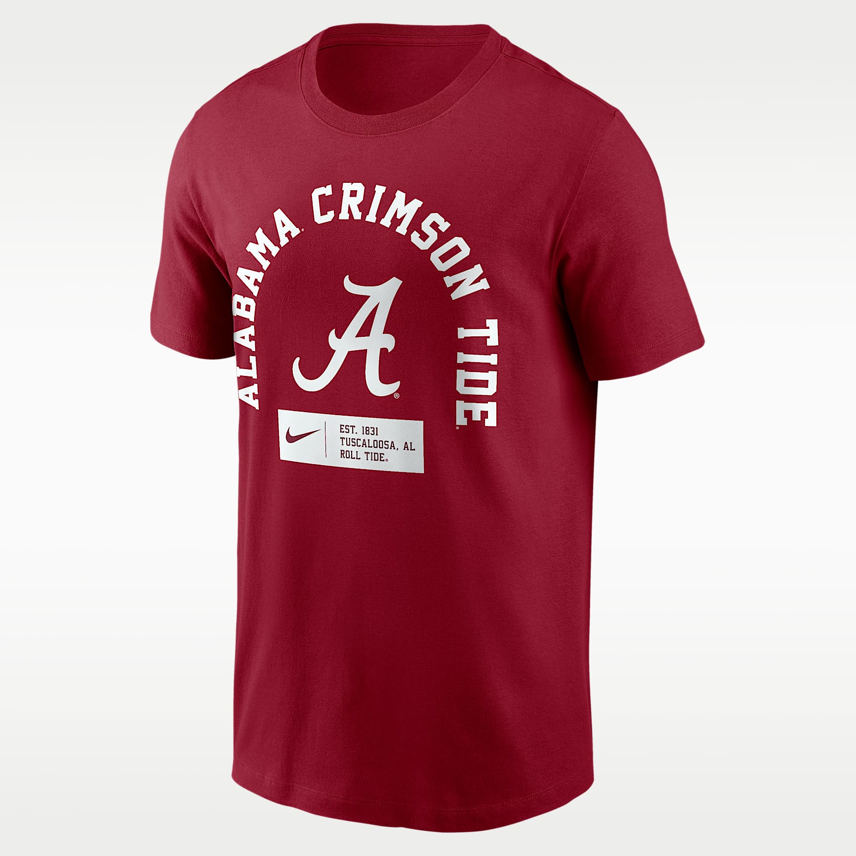 Playera universitaria Nike para hombre Alabama Campus Local Madness