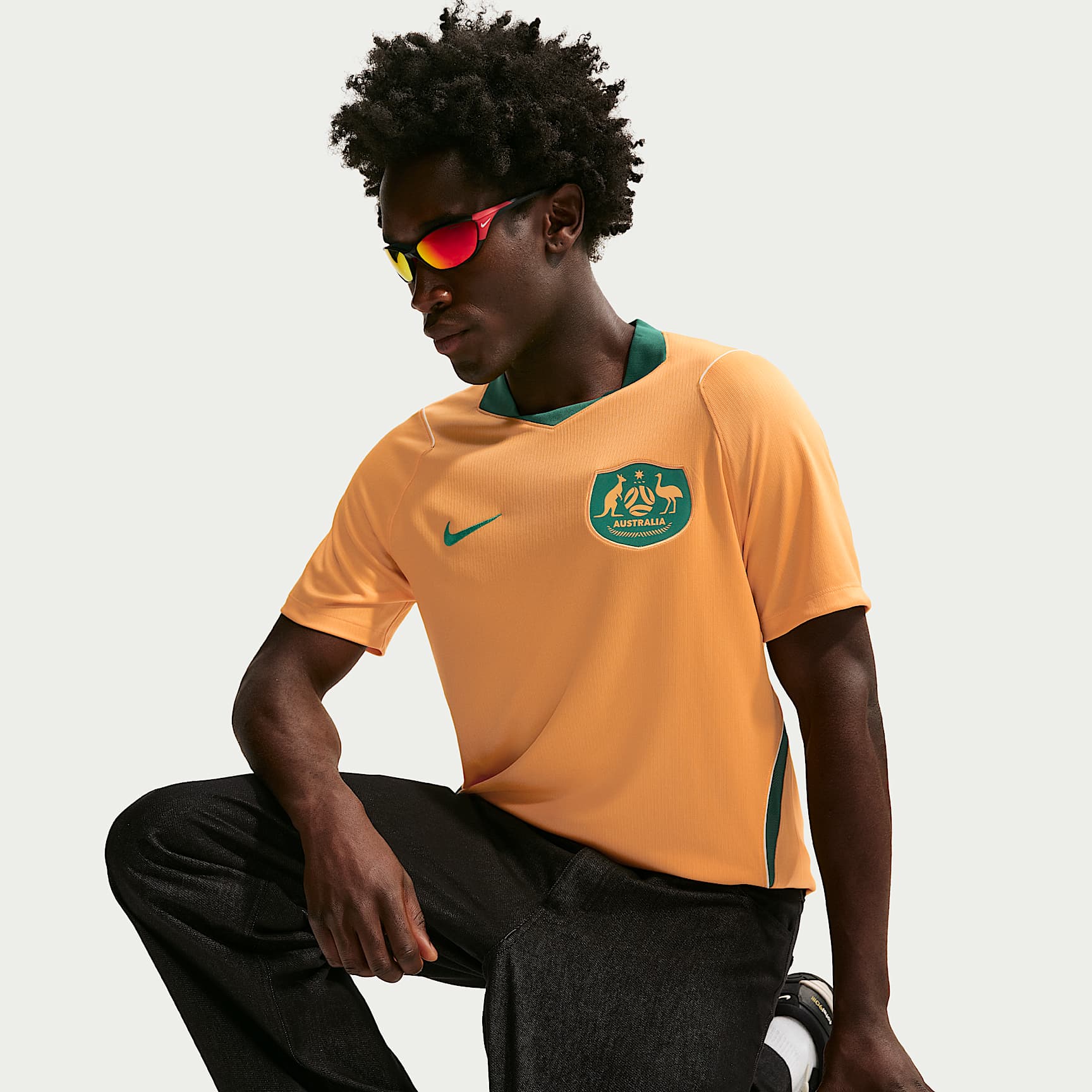 Jersey de fútbol Nike Dri-FIT de Australia local 2026 Stadium para hombre