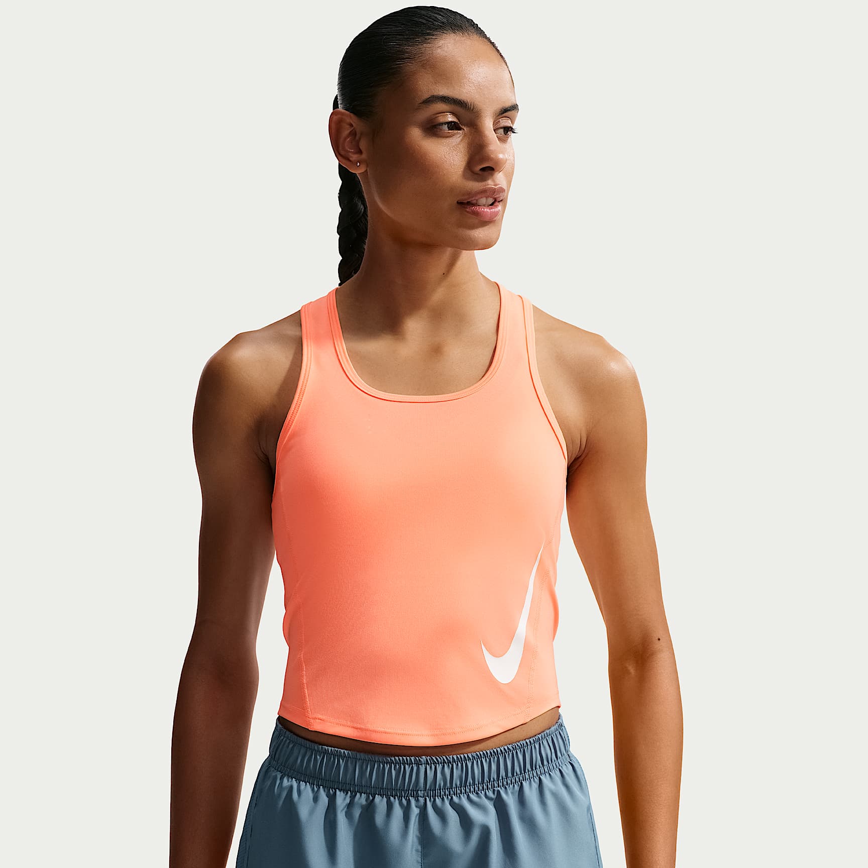 Camiseta de tirantes de correr Dri-FIT para mujer Nike Tempo Swoosh