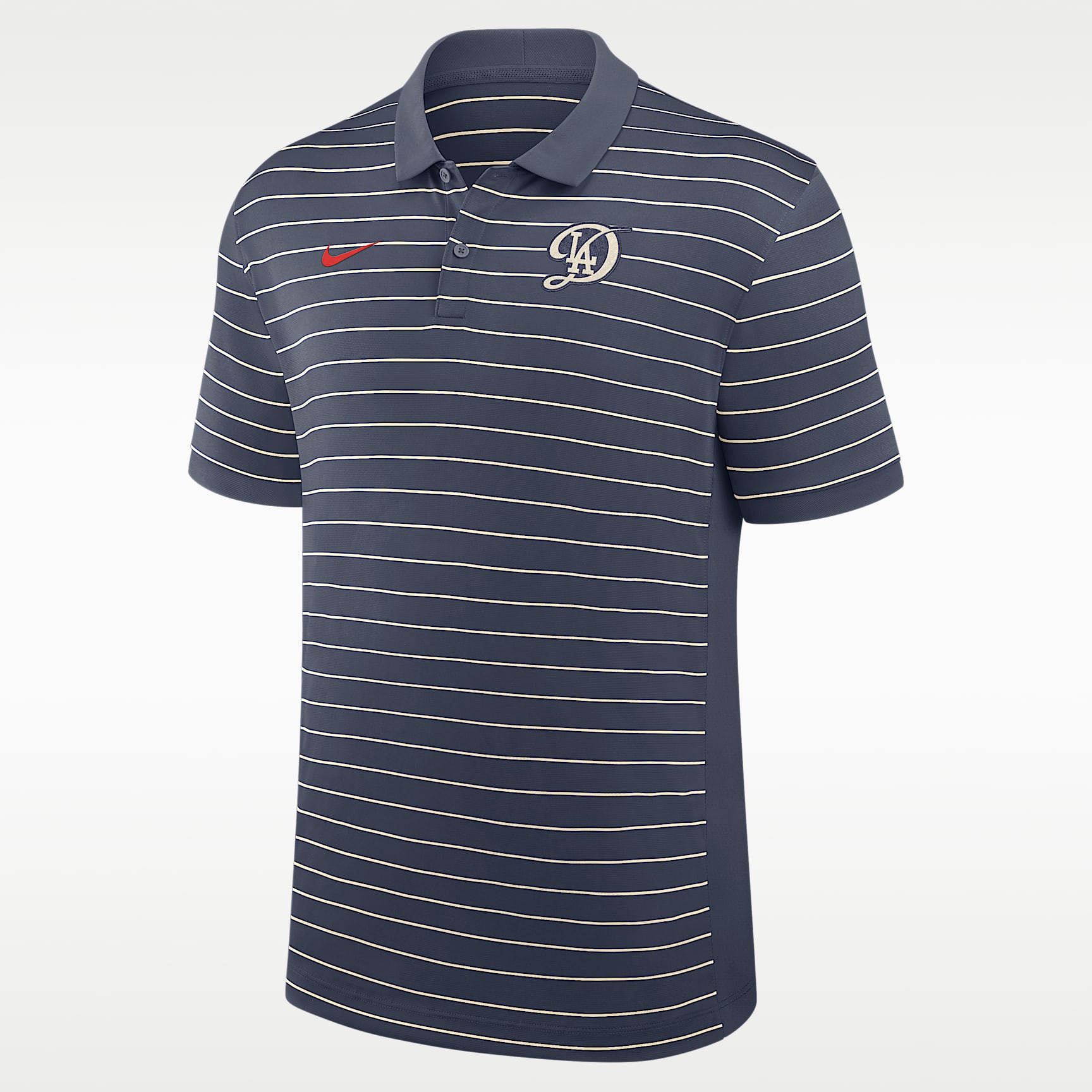 Polo Nike Dri-FIT de la MLB para hombre Los Angeles Dodgers City Connect Striped Victory