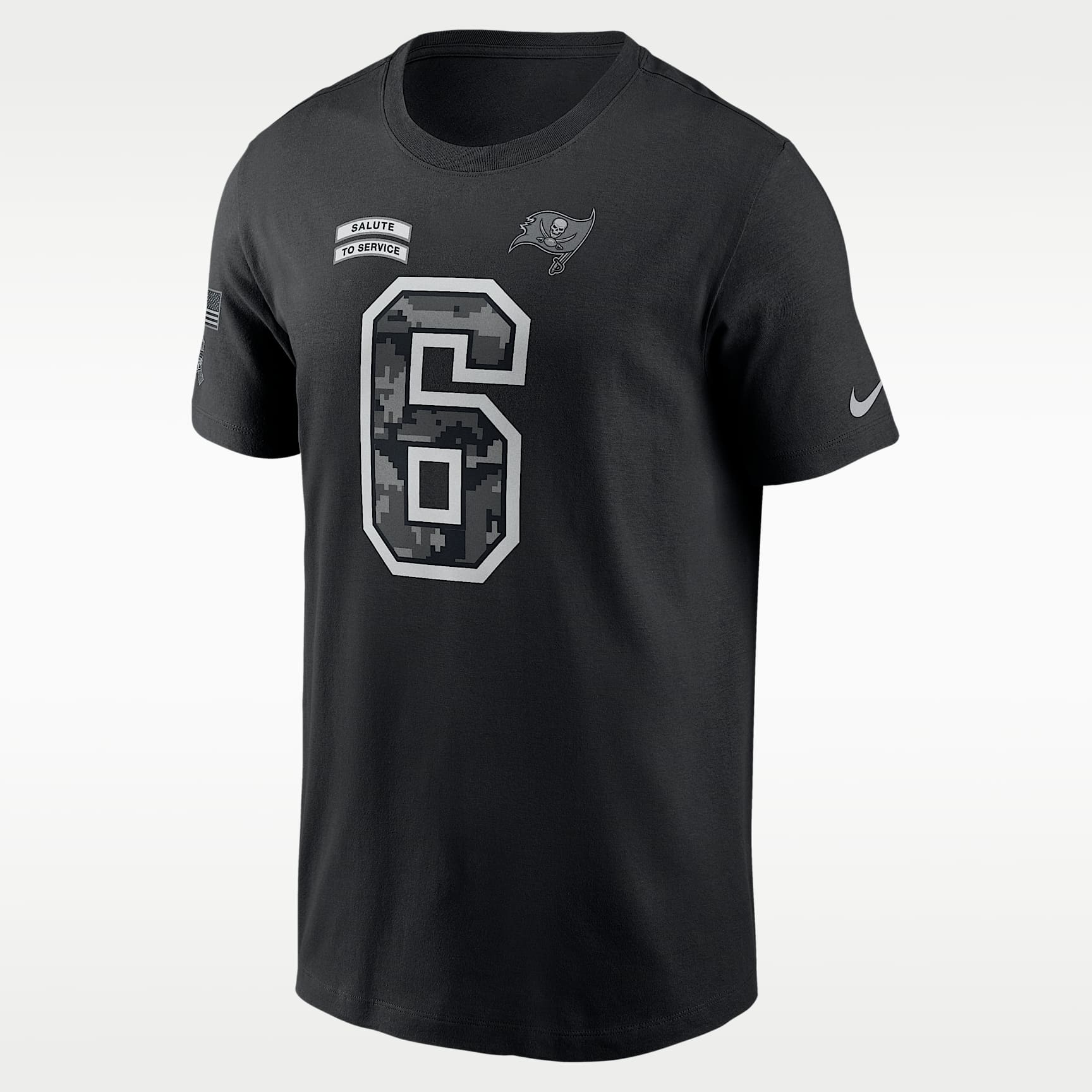 Playera Nike de la NFL para hombre Baker Mayfield Tampa Bay Buccaneers Salute to Service
