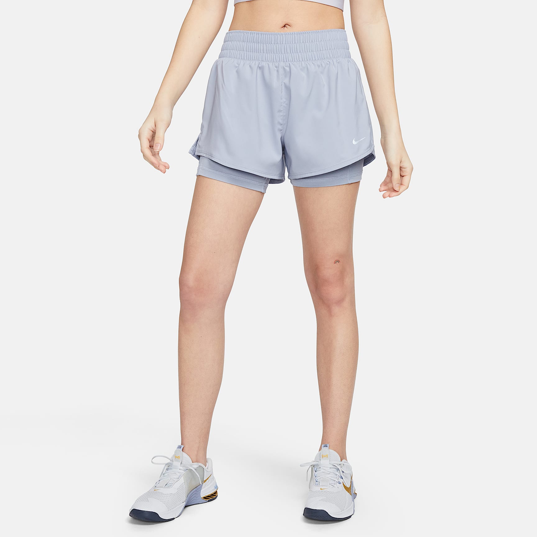 Nike Dri-FIT One Women's Mid-rise 8cm (approx.) 2-in-1 Shorts