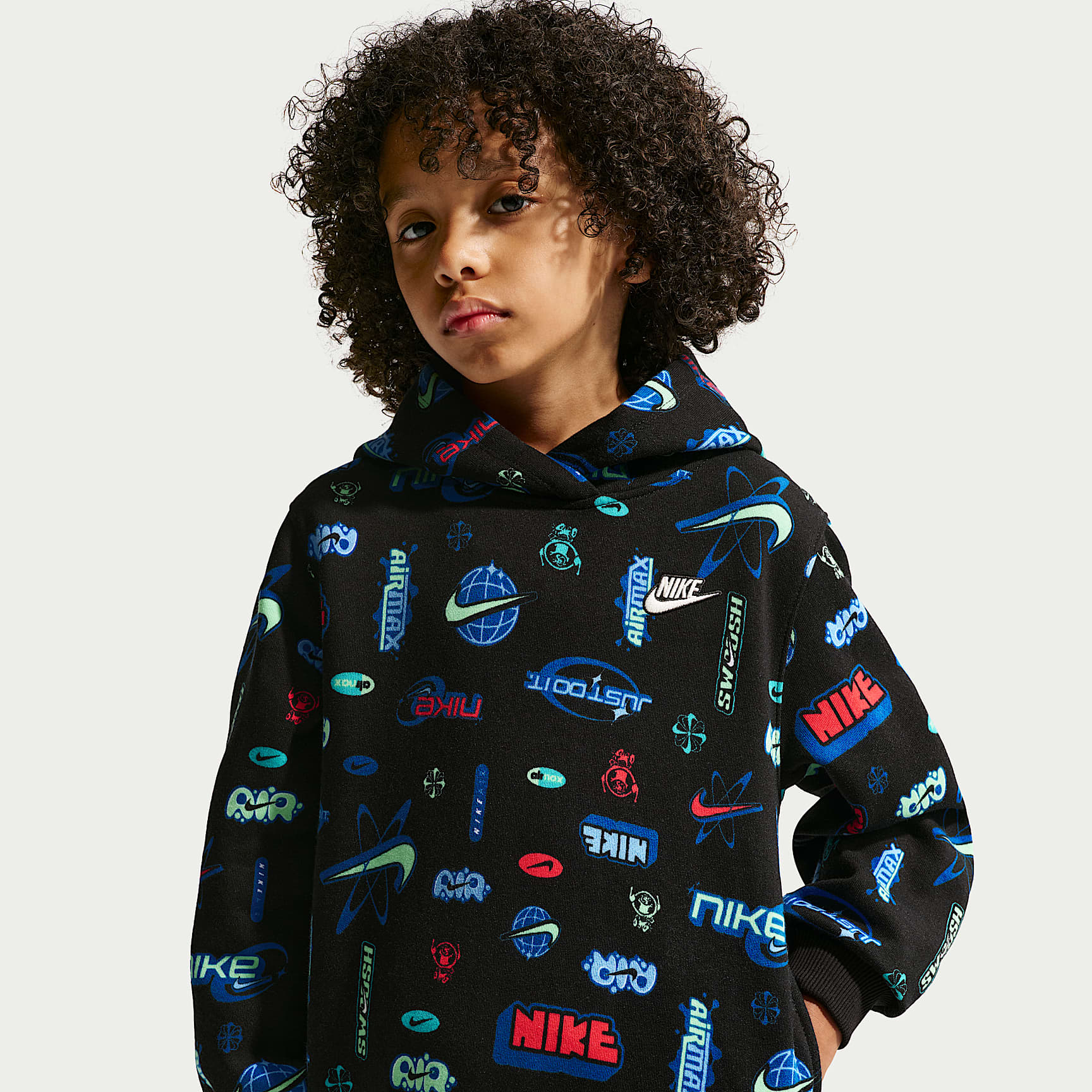 Nike Sportswear Little Kids' Brand Ambassador Printed Pullover Hoodie