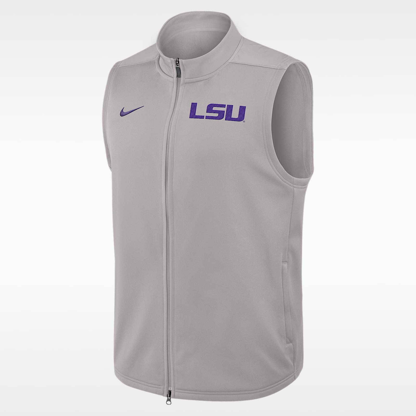 Chaleco universitario Nike Therma-FIT de cierre completo para hombre LSU Victory