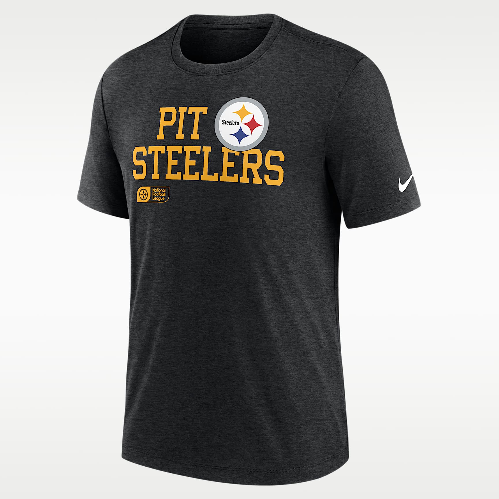 Playera Nike de la NFL para hombre Pittsburgh Steelers Essential Overlap Lockup