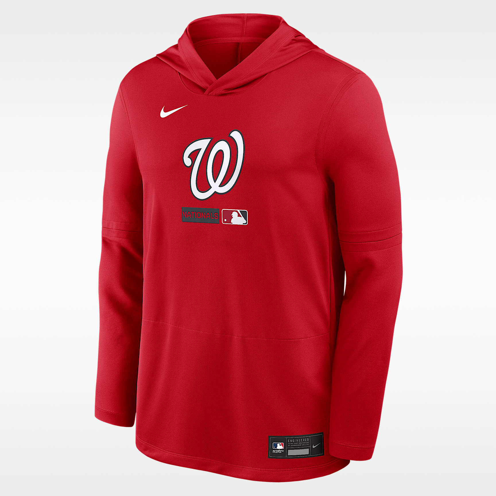 Washington Nationals Authentic Collection Men's Nike Dri-FIT MLB Long-Sleeve Hooded Top