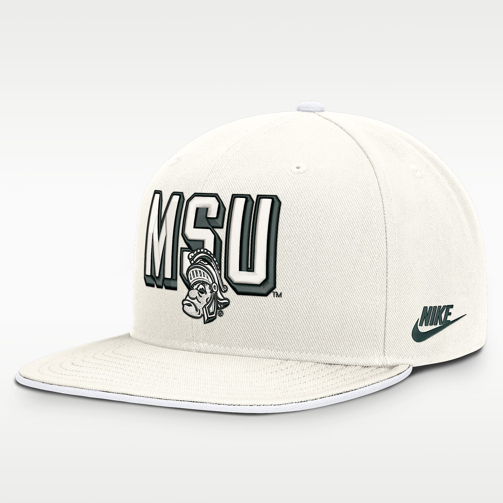 Gorra universitaria Nike Dri-FIT ajustable para hombre Michigan State Legacy Letter & Mascot Pro