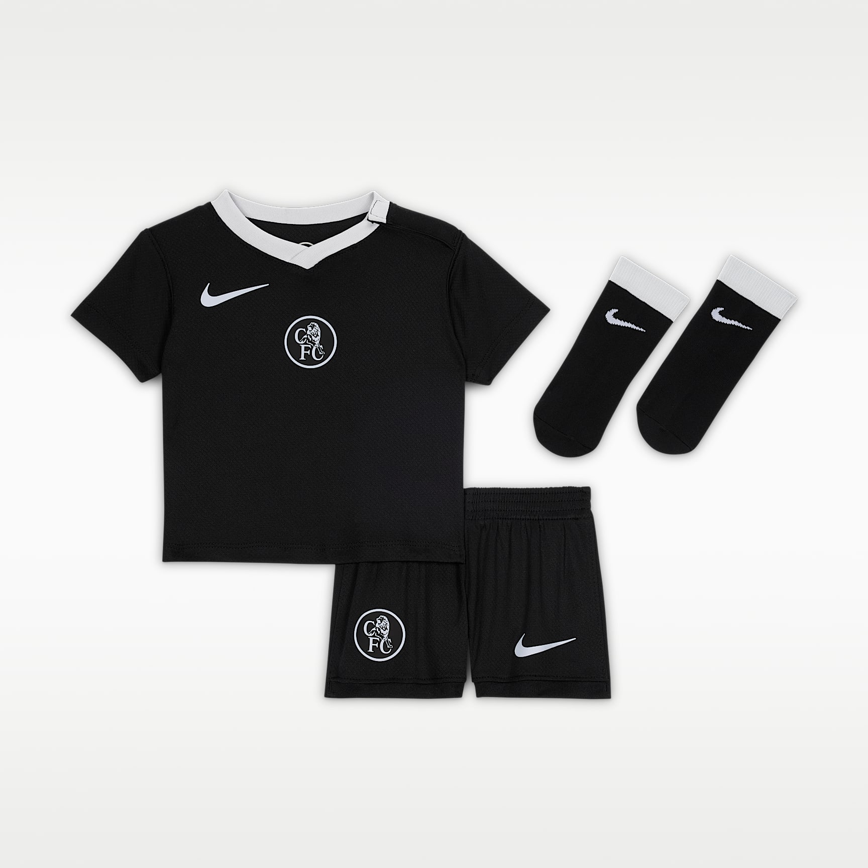 Chelsea F.C. 2025/26 Stadium Third Baby/Toddler Nike Total 90 Football Replica 3-Piece Kit