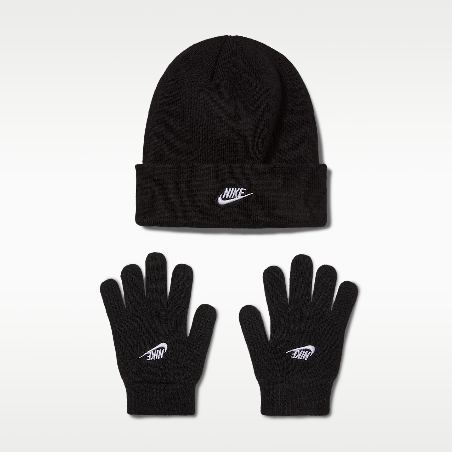 Conjunto de gorro y guantes Club para niños talla grande Nike