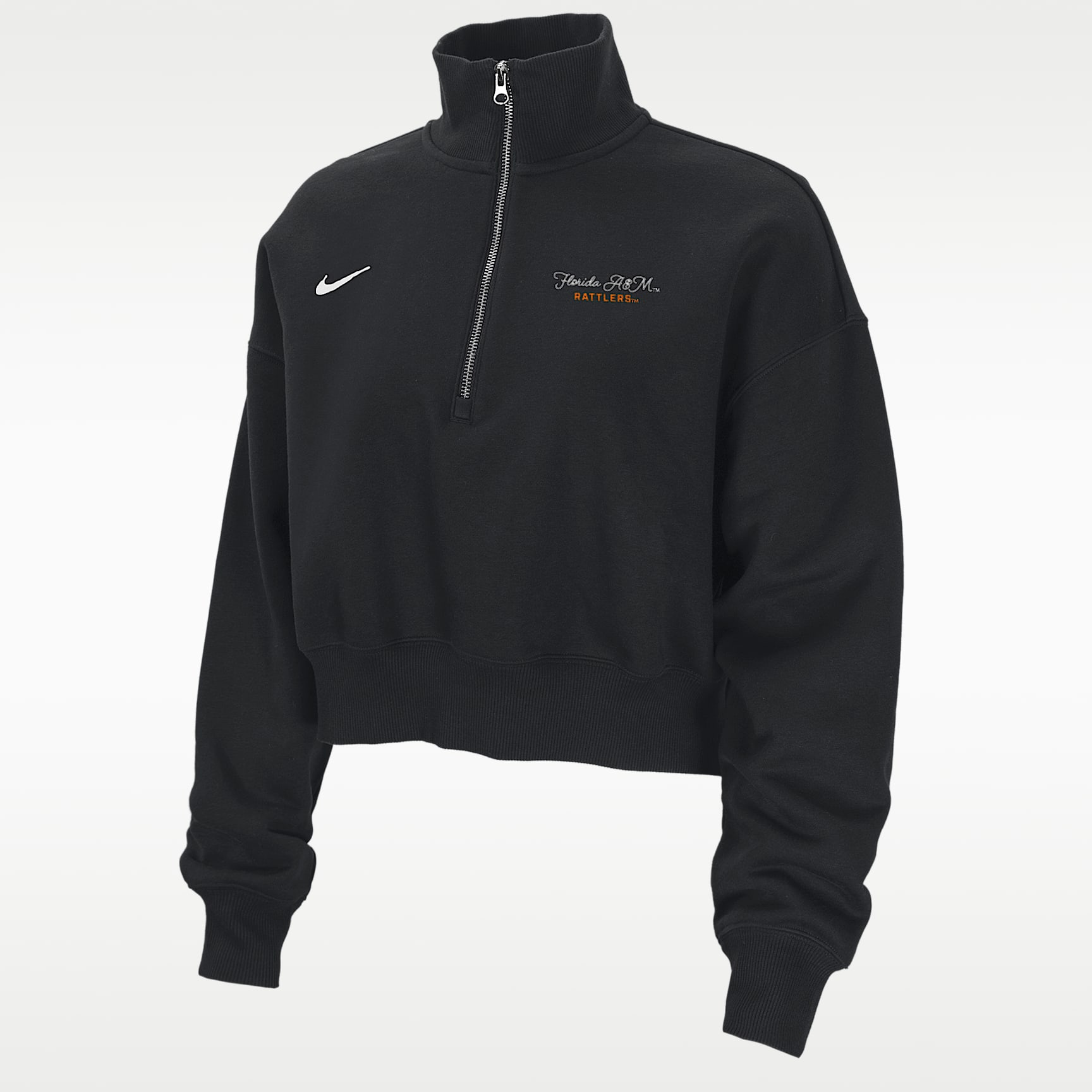 Nike College Phoenix Fleece (Florida A&M University) Women's Cropped 1/4-Zip Pullover