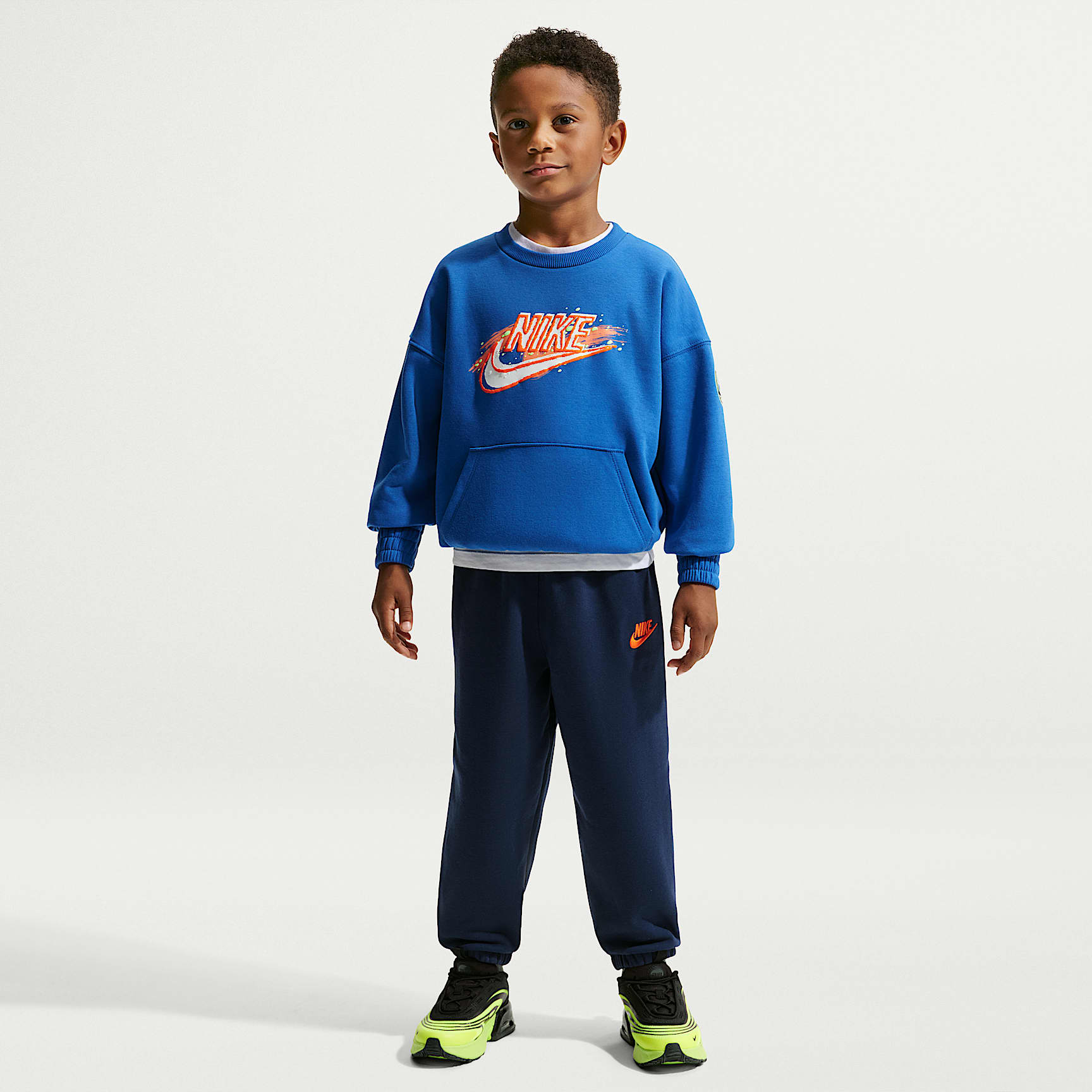 Nike Sportswear Little Kids' Snow Motion Fleece Crew 2-Piece Set