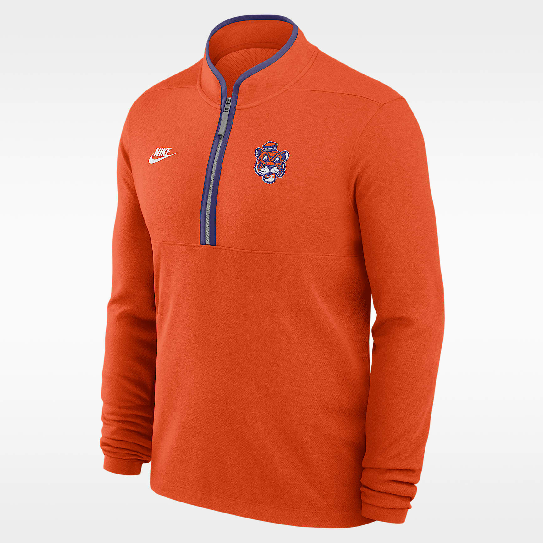 Sudadera universitaria Nike Dri-FIT de medio cierre para hombre Clemson Courtside