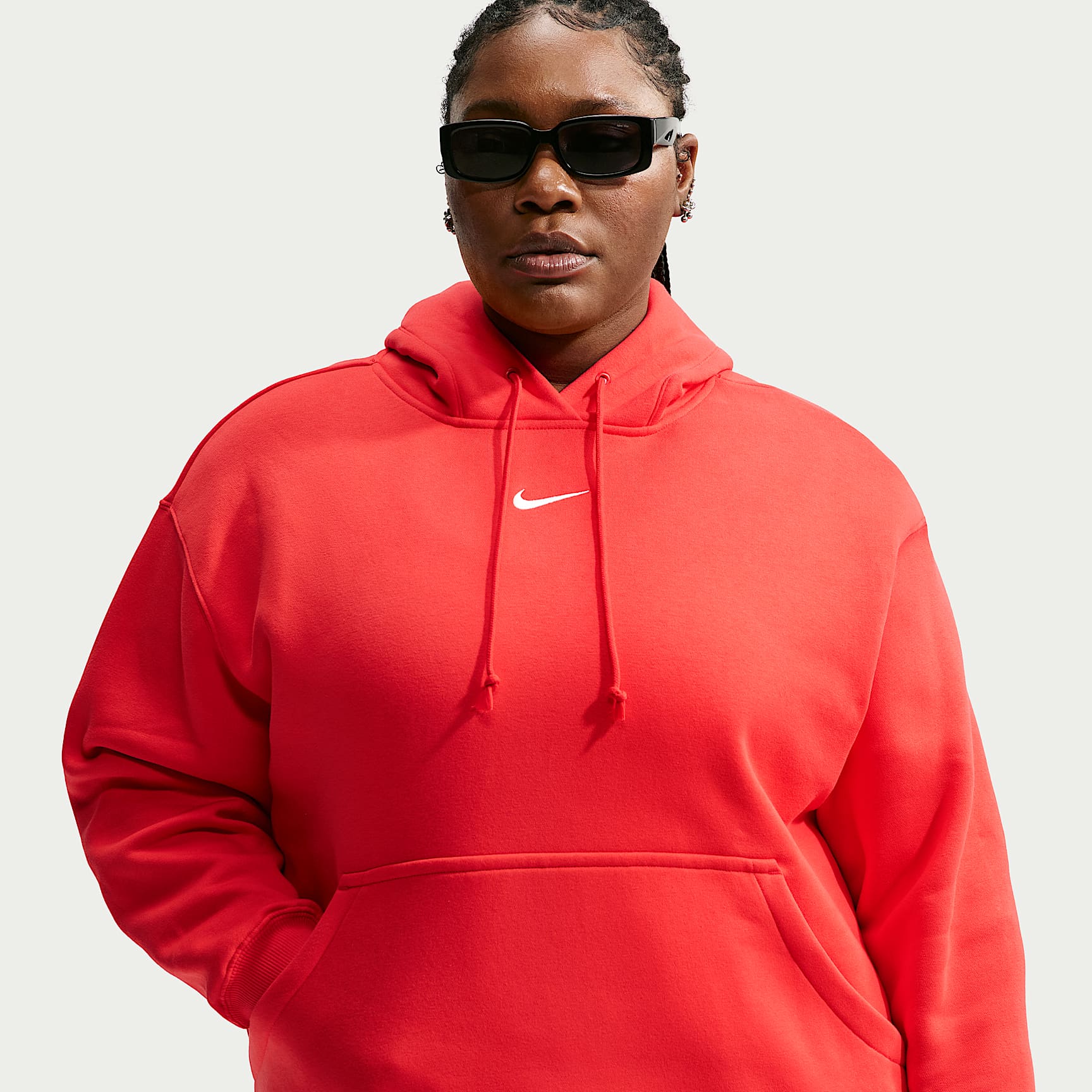 Sudadera con gorro sin cierre oversized de tejido Fleece para mujer Nike Sportswear Phoenix (talla grande)