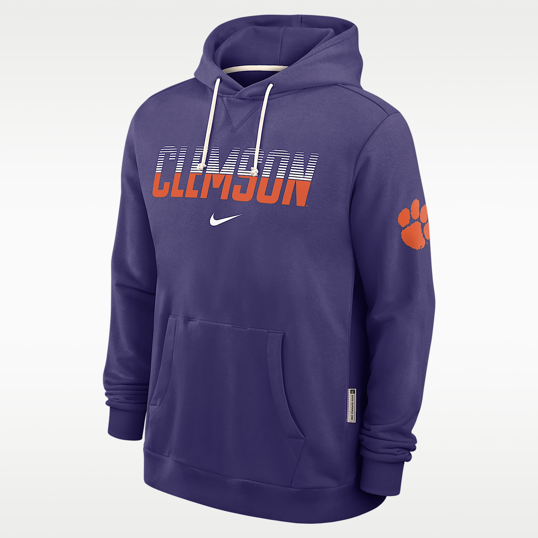 Sudadera con gorro sin cierre universitaria Nike Dri-FIT para hombre Clemson Sideline Standard Issue