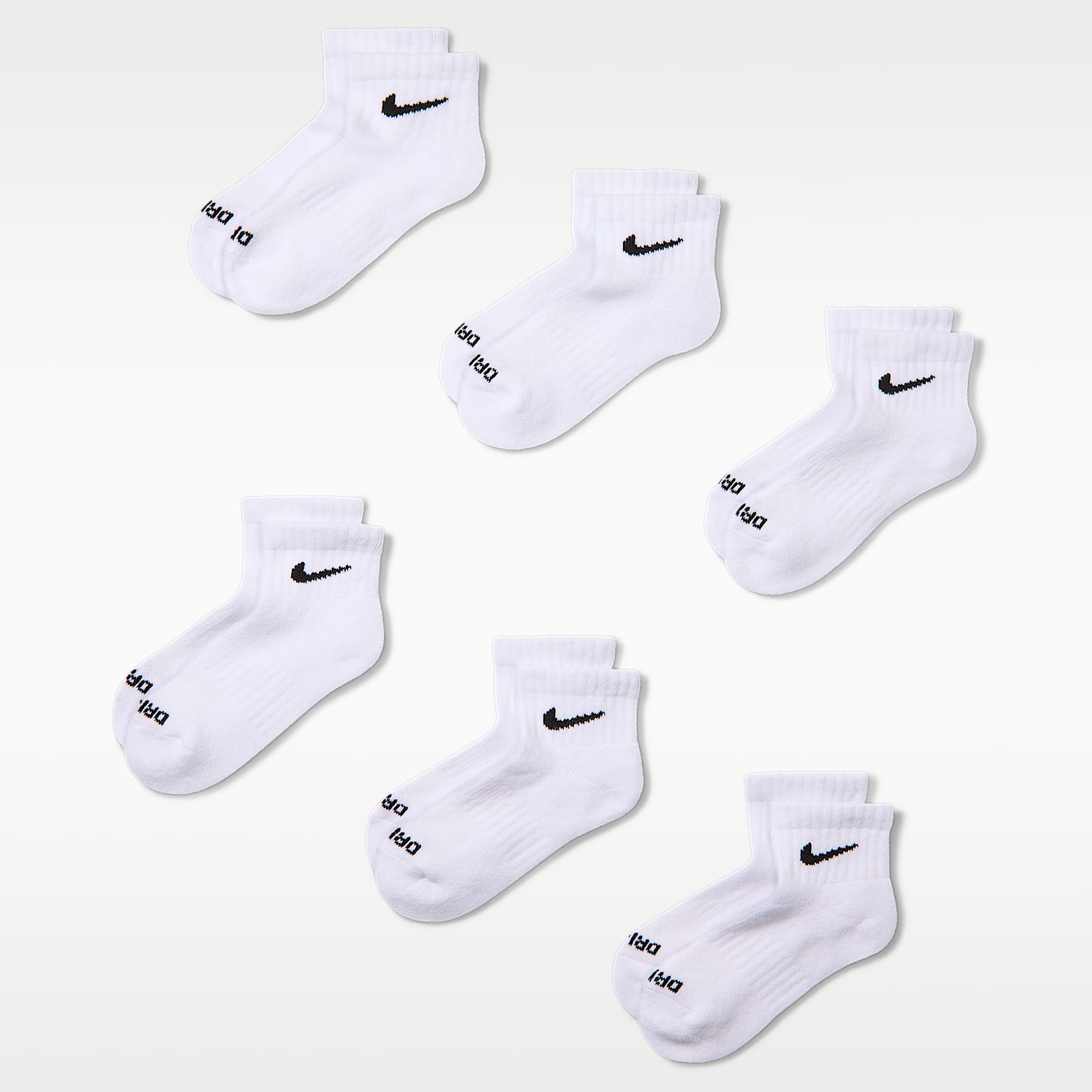 Nike Performance Basics Kids' Dri-FIT Ankle Socks (6 Pairs)
