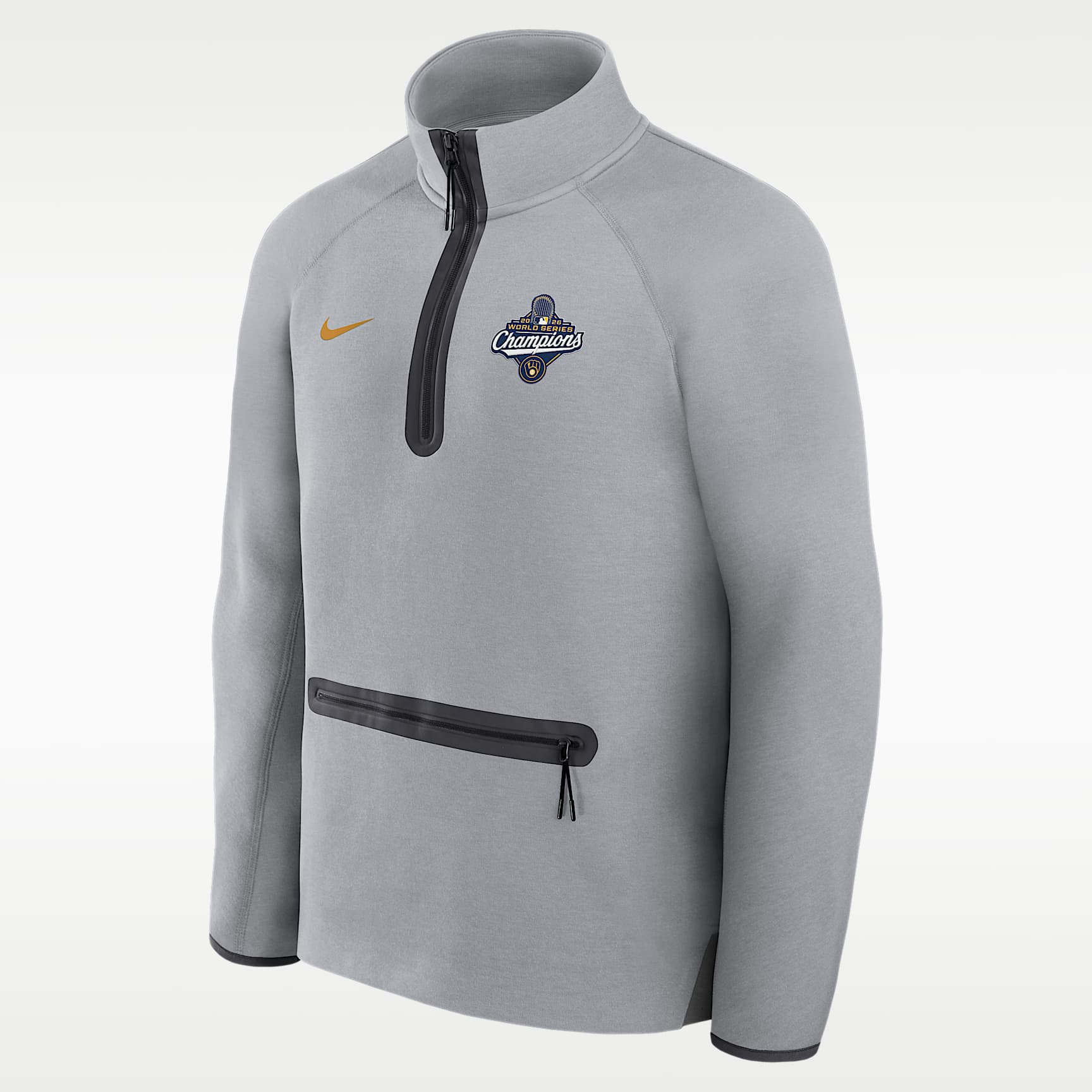 Milwaukee Brewers 2026 World Series Champions Tech Fleece Men's Nike MLB 1/2-Zip Top