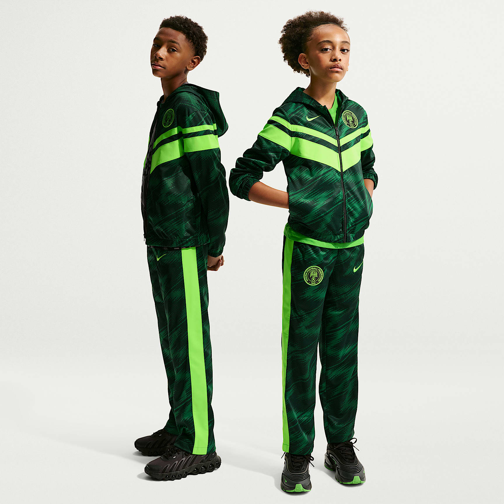 Ποδοσφαιρική φόρμα με κουκούλα Νιγηρία Nike Dri-FIT για μεγάλα παιδιά