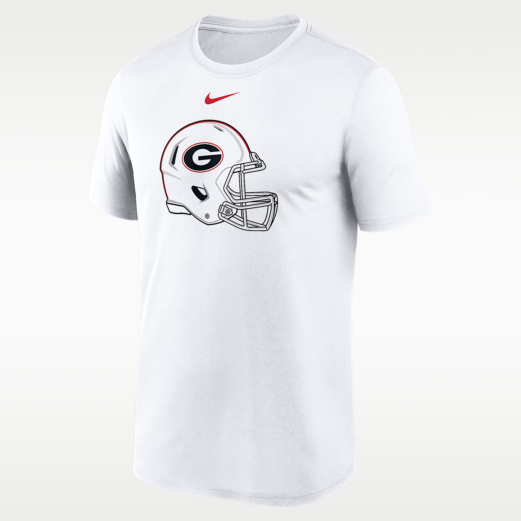Playera universitaria Nike Dri-FIT para hombre Georgia 2026 White Out Helmet