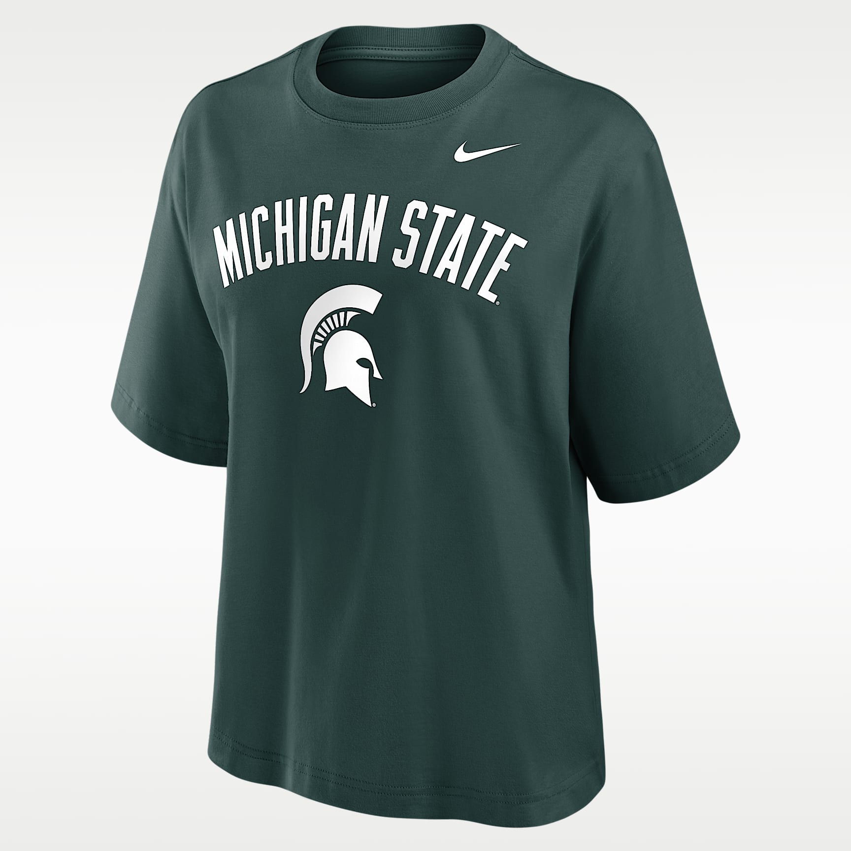 Michigan State Arch Over Logo Boxy Women's Nike College T-Shirt