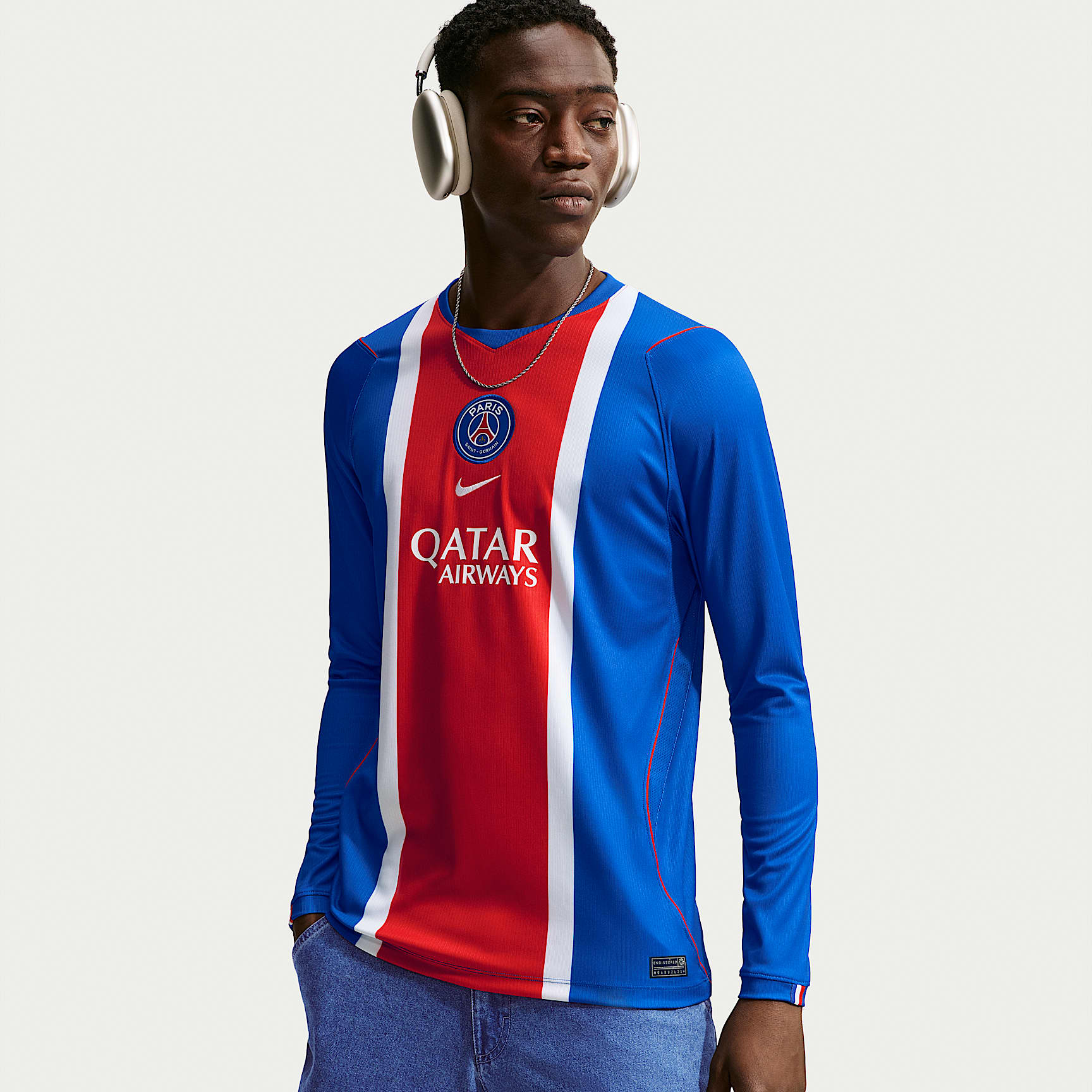 Paris Saint-Germain 2026/27 Stadium Home Nike Dri-FIT Replika-Longsleeve-Fußballtrikot (Herren)